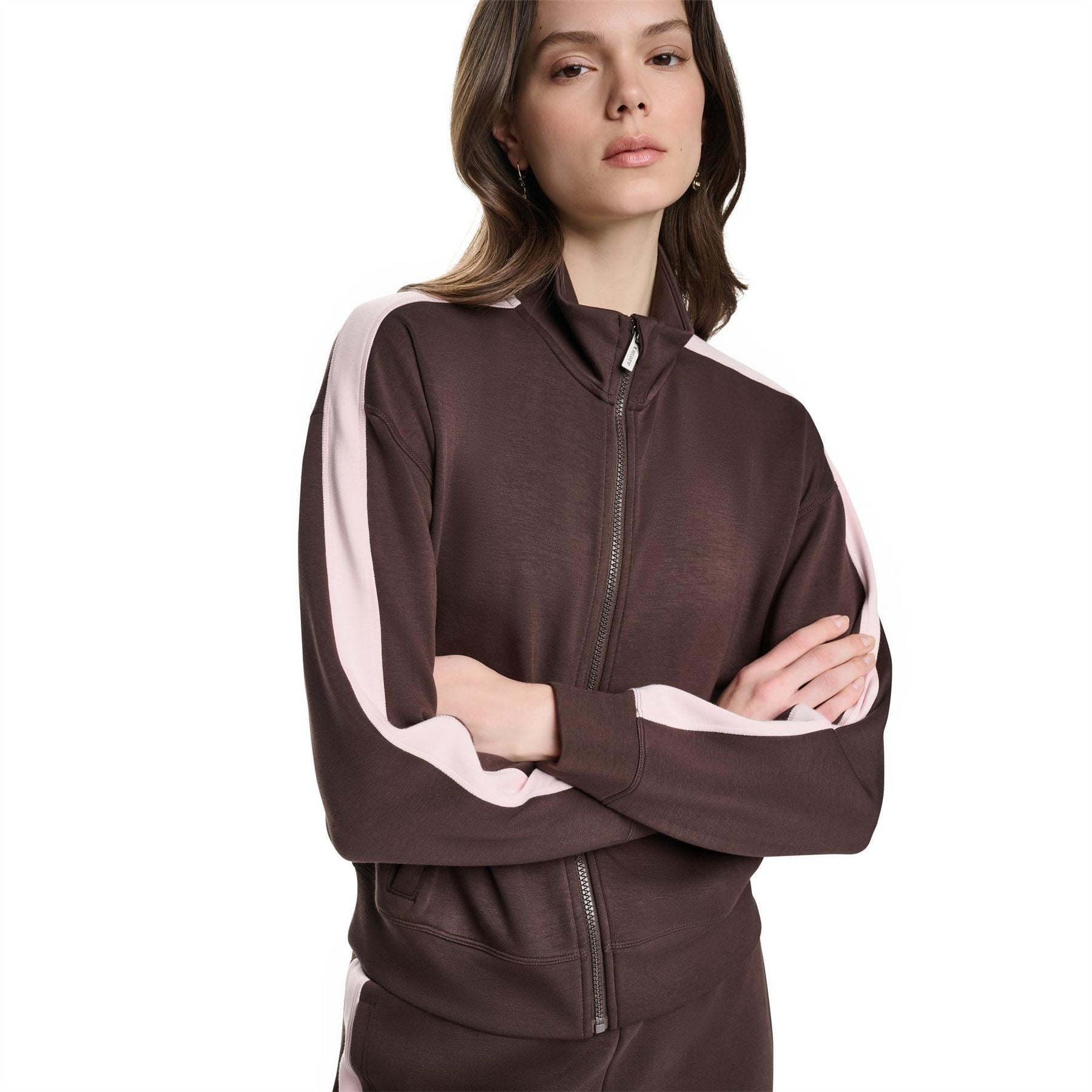 DKNY Stripe FulL-Zip Track Ld64