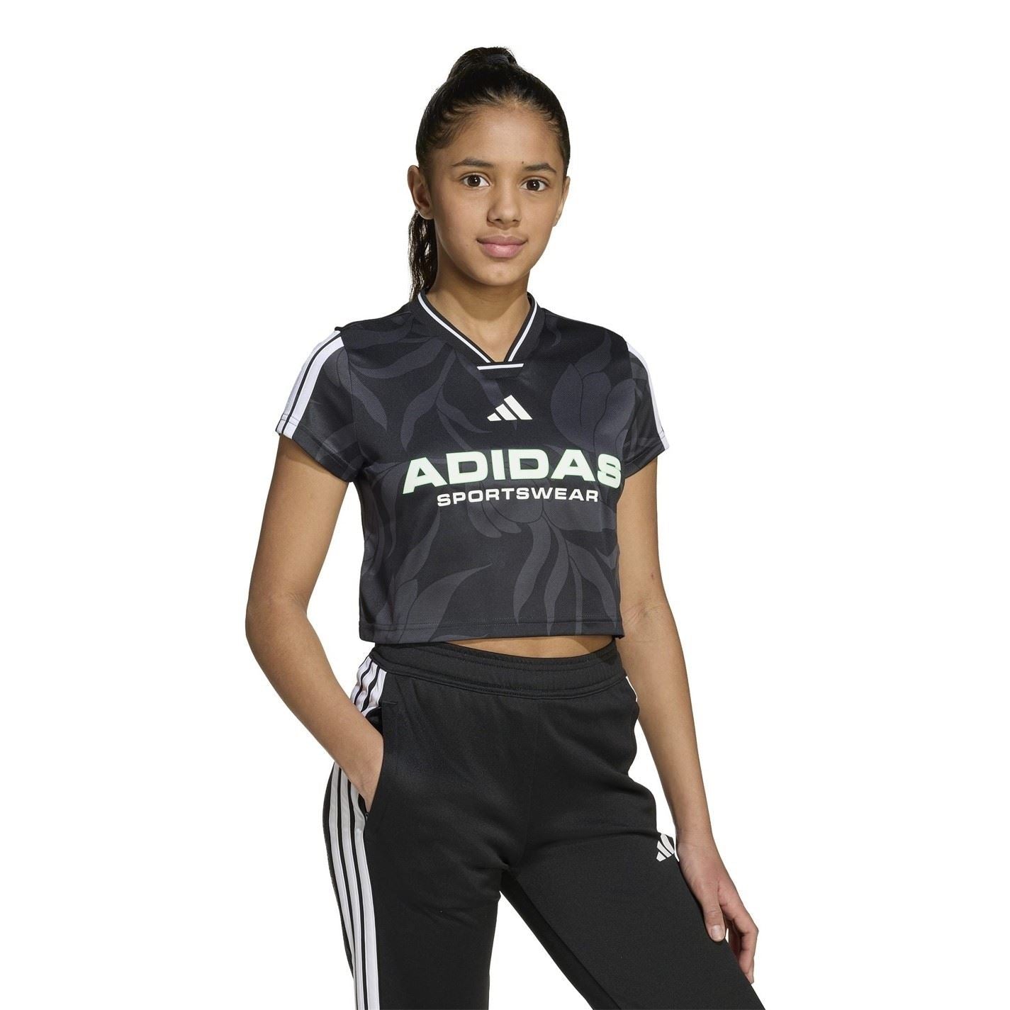 adidas House Of Tiro Colors Of Football Crop T-Shirt Juniors