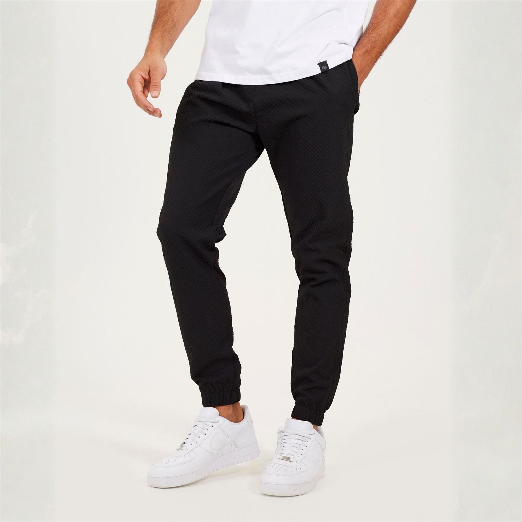 Brave Soul Seersucker Cuffed Trousers