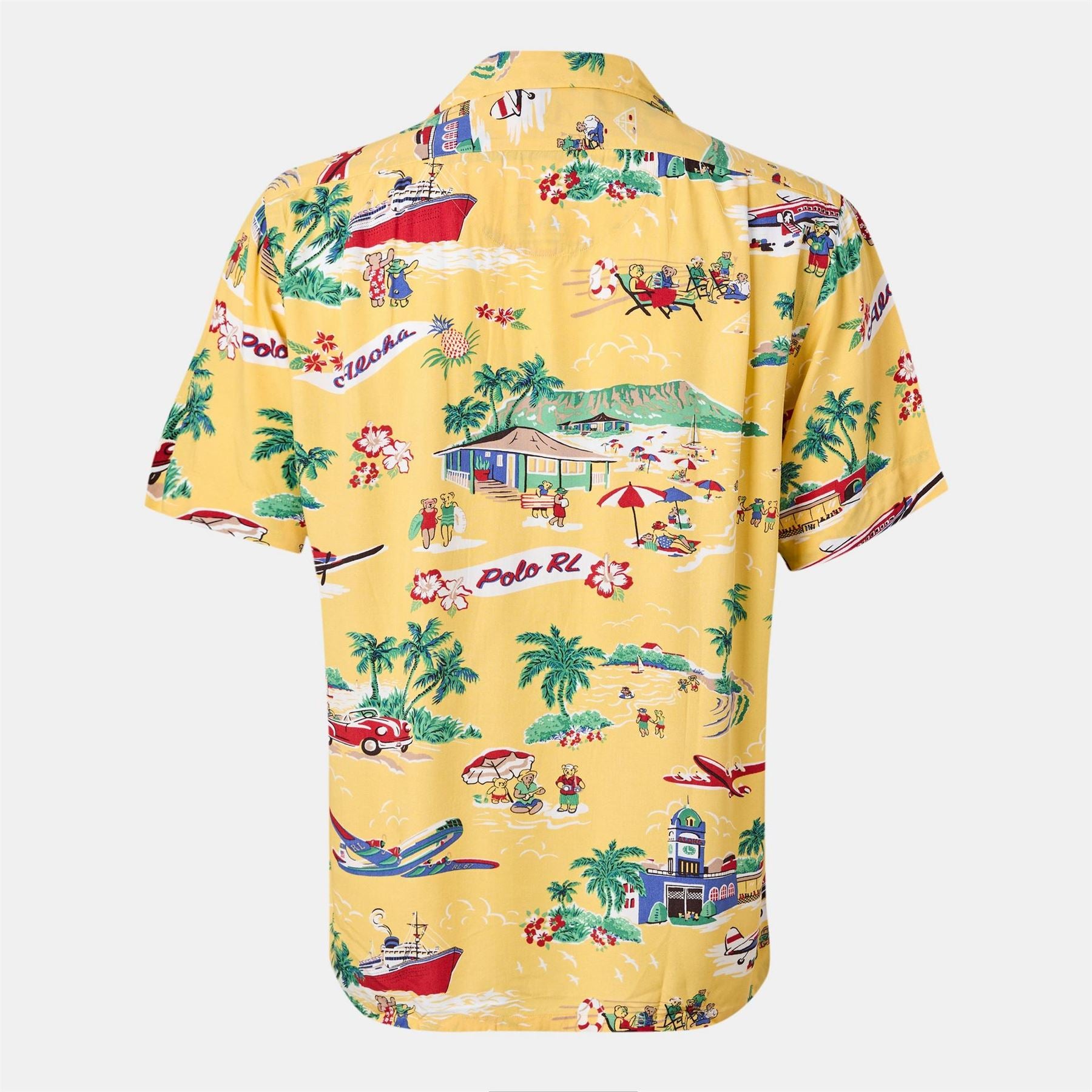 Polo Ralph Lauren Rayon Bear Short Sleeve Patterned Shirt