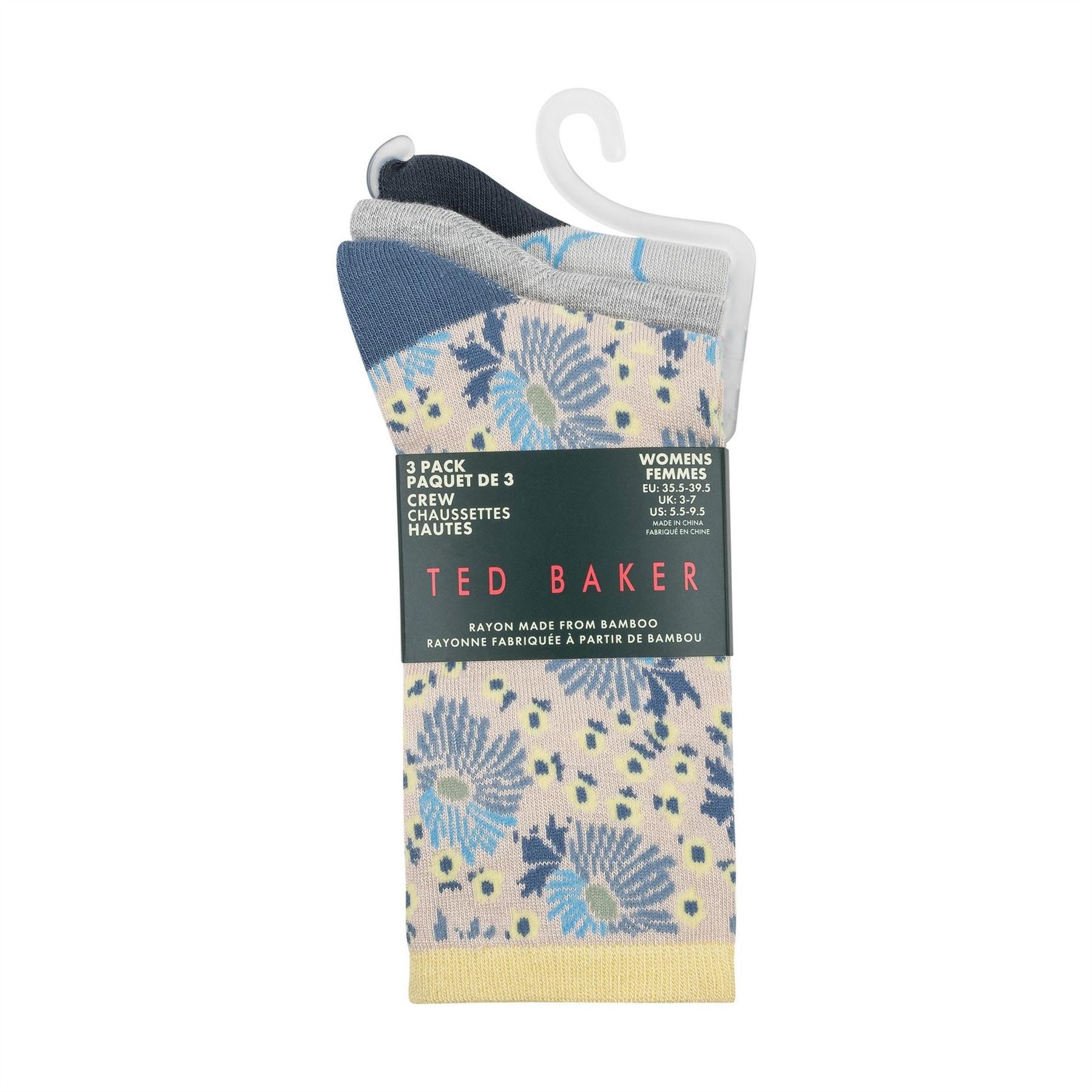 Ted Baker 3 Pack Long Crew Socks