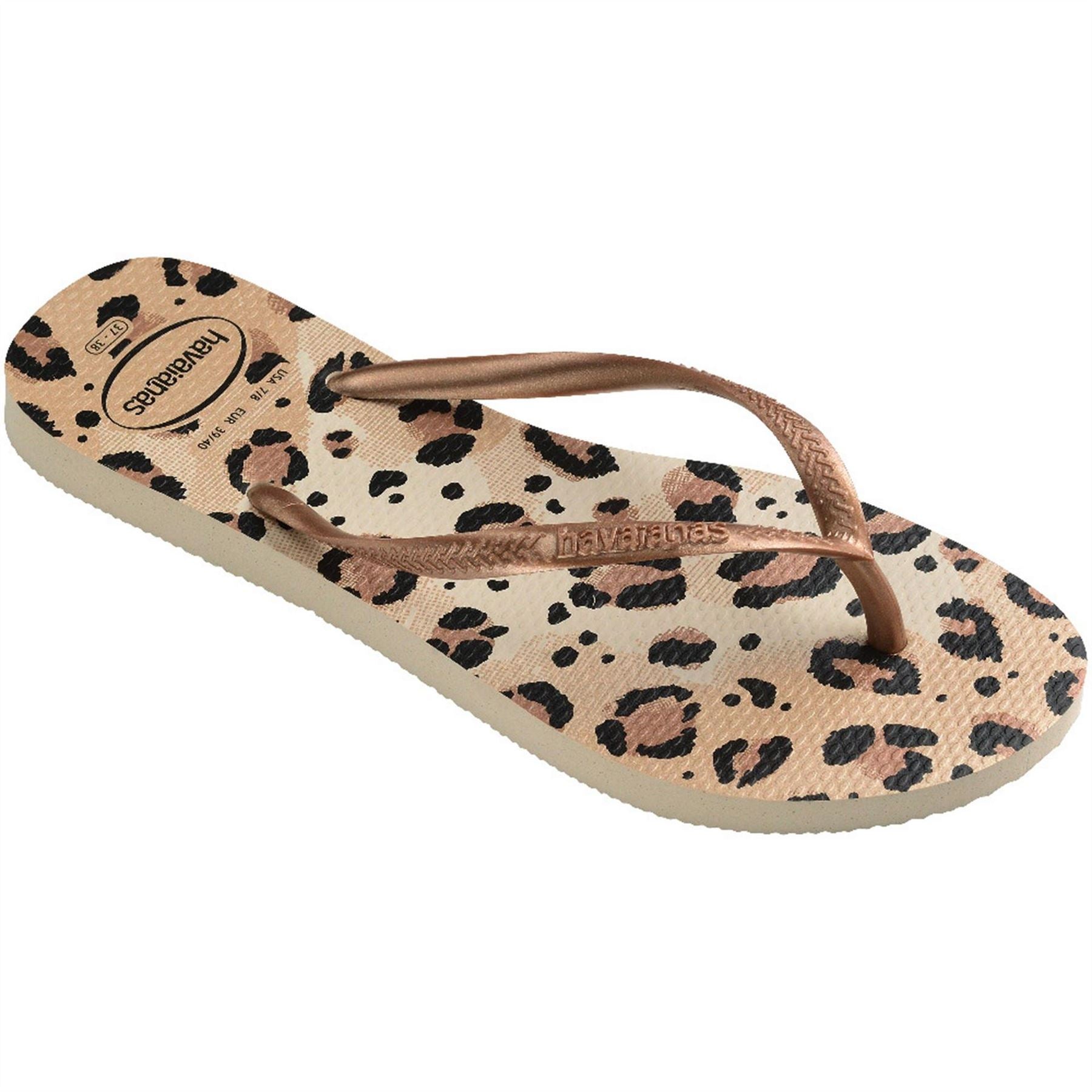 Havaianas Slim Textured Flat Heel Flip Flops