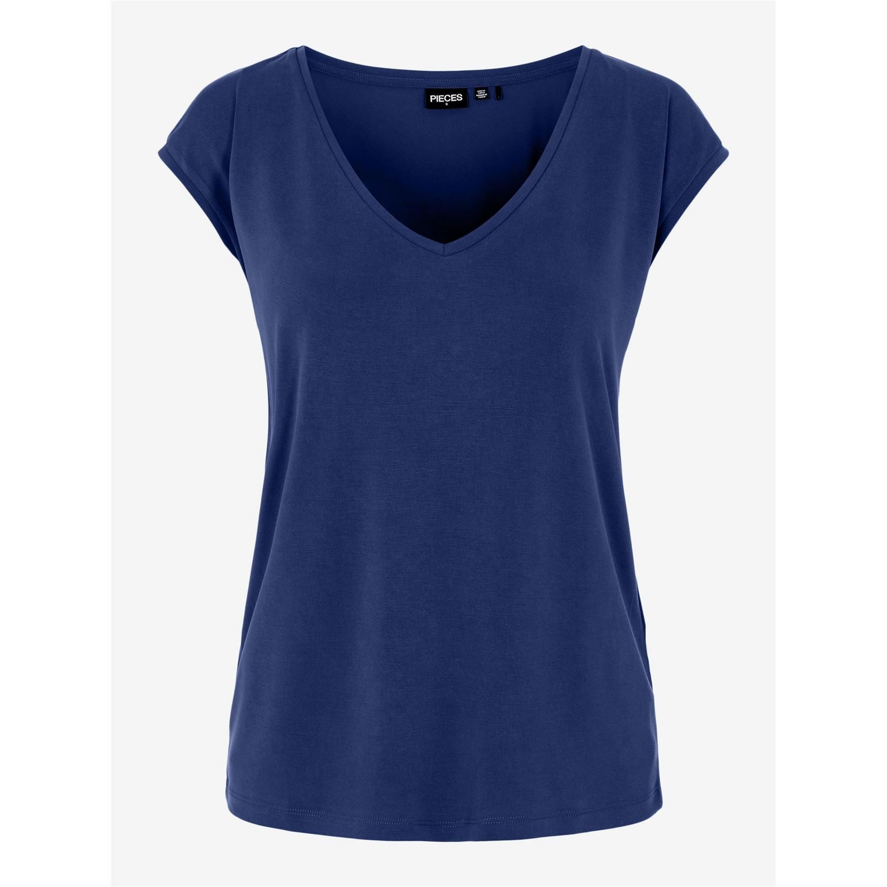 Pieces Regular Fit Knit V-Neck T-Shirt