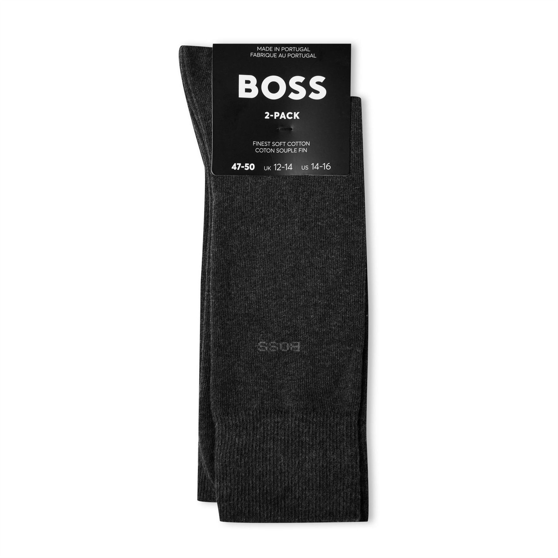 Boss BOSS BODYWEAR 2 Pack Cotton Crew Socks with Logo Detail
