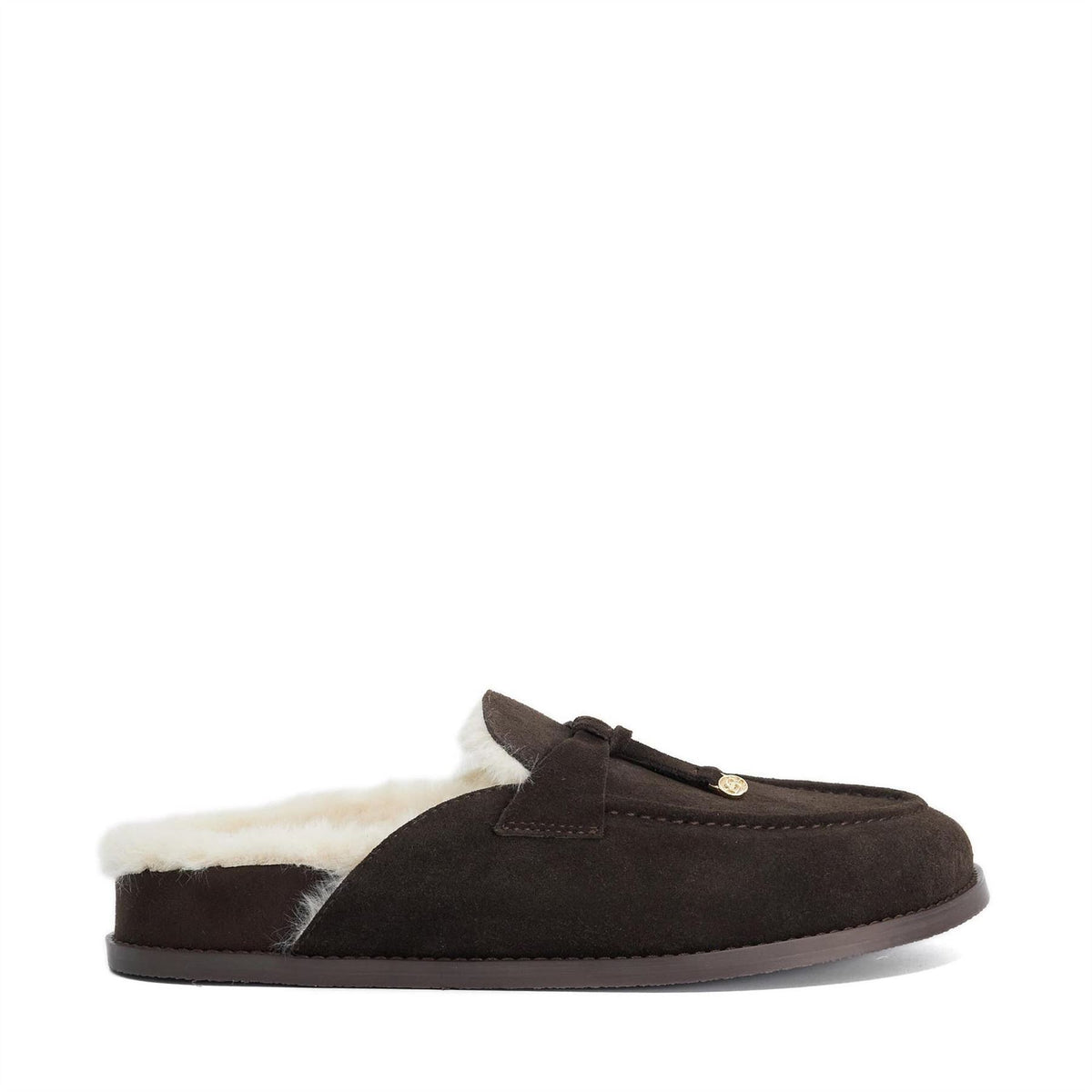 Dune London Gravitas Suede Flat Mules