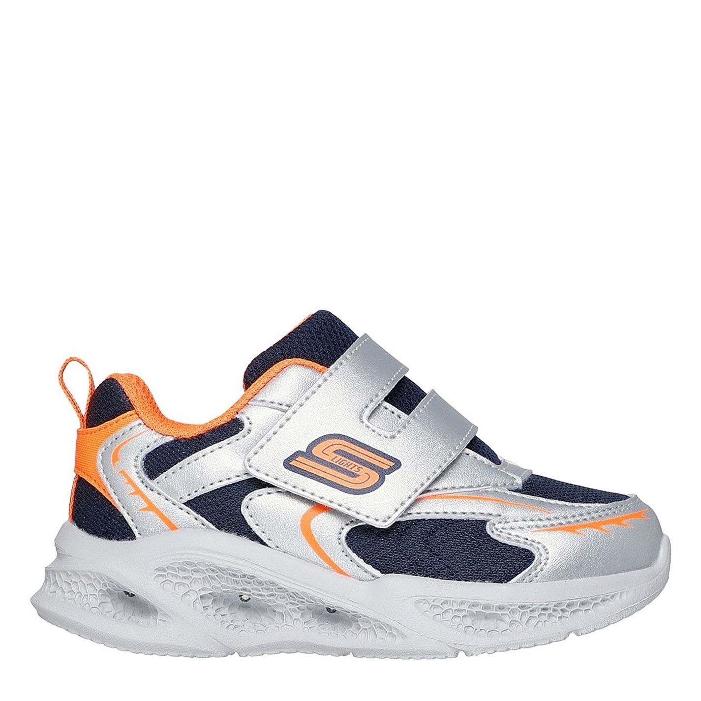 Skechers Meteor Lights Leather Light Up Trainers