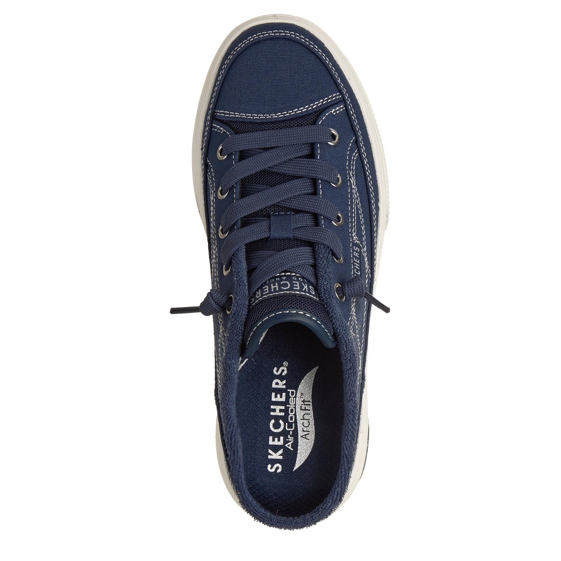 Skechers Arch Fit Sneakers Lace Up Stitched Toe Mules