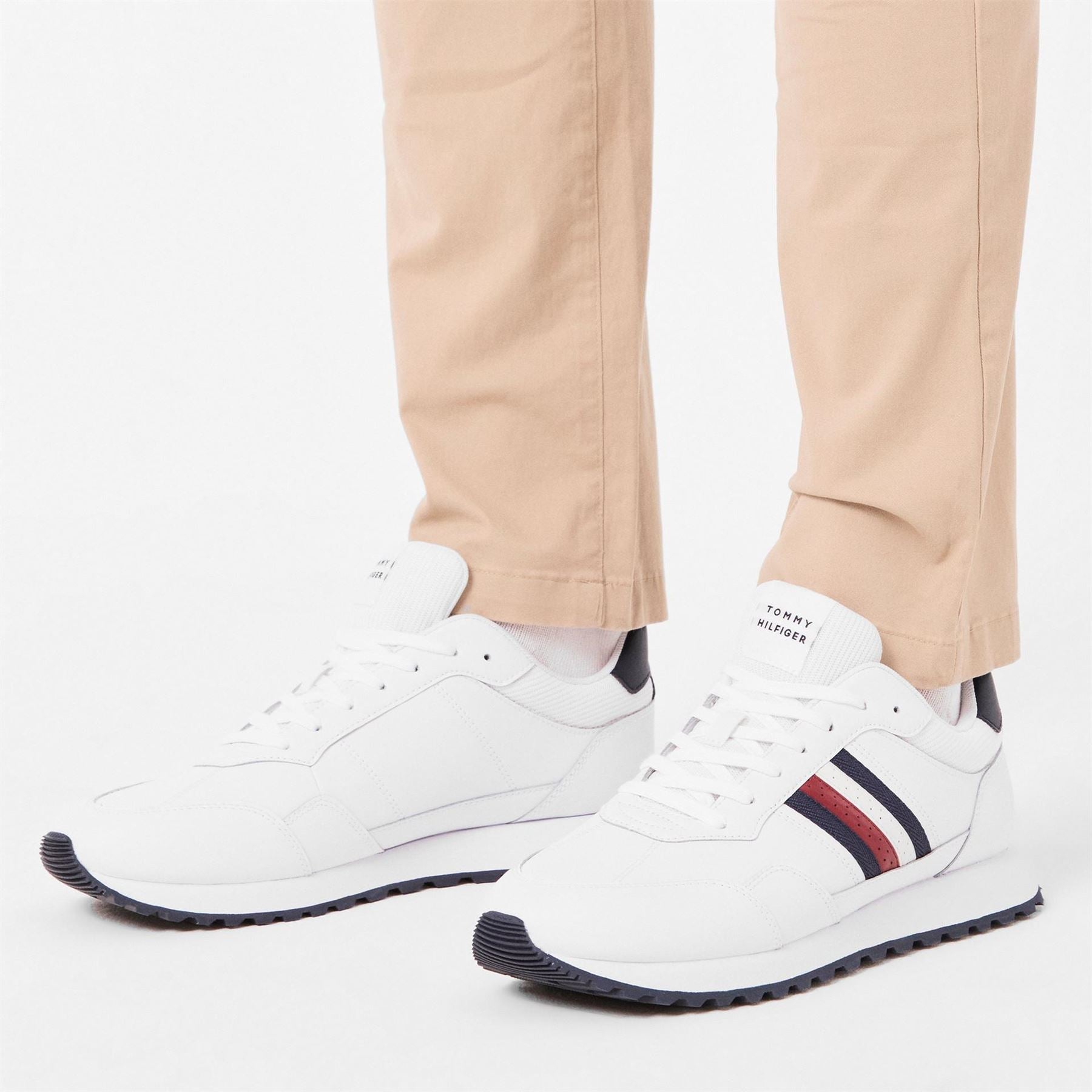 Tommy Hilfiger Eva Runner Lace Up Stripe Patterned Low Top Sneakers