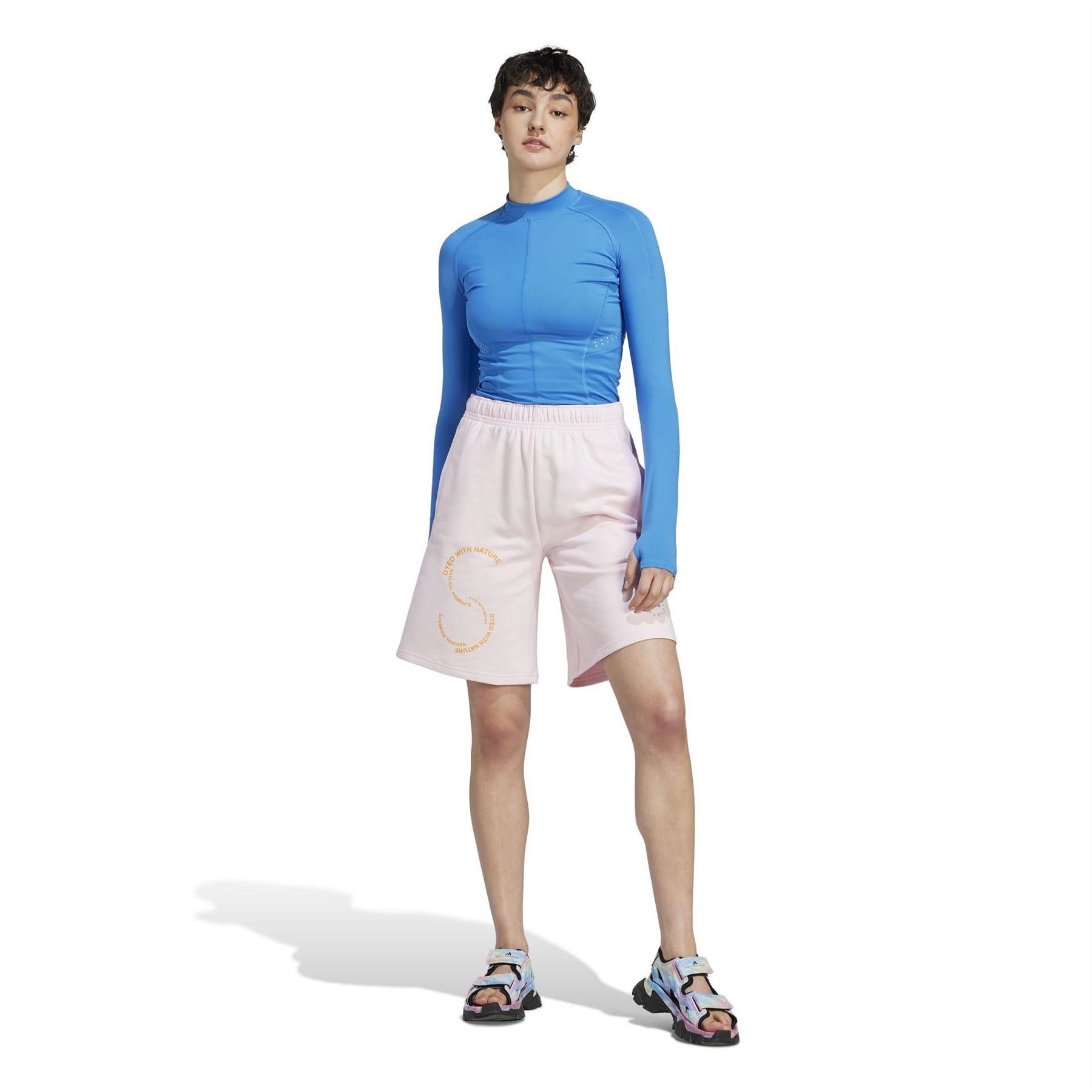 adidas Lettering Bermuda Running Shorts With Pockets
