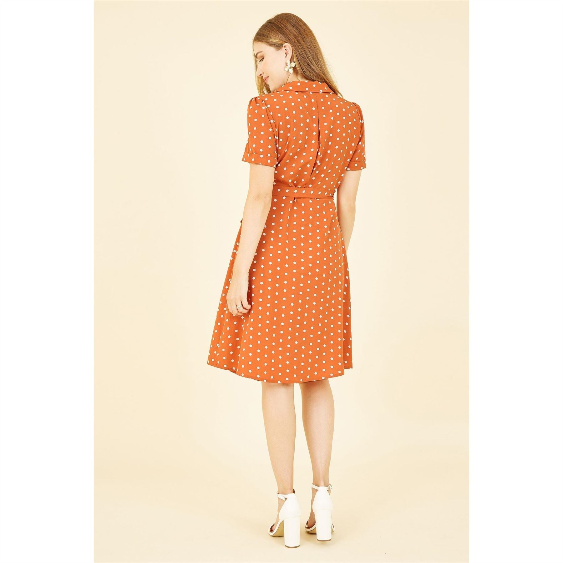 Yumi Spot Retro Shirt Dress