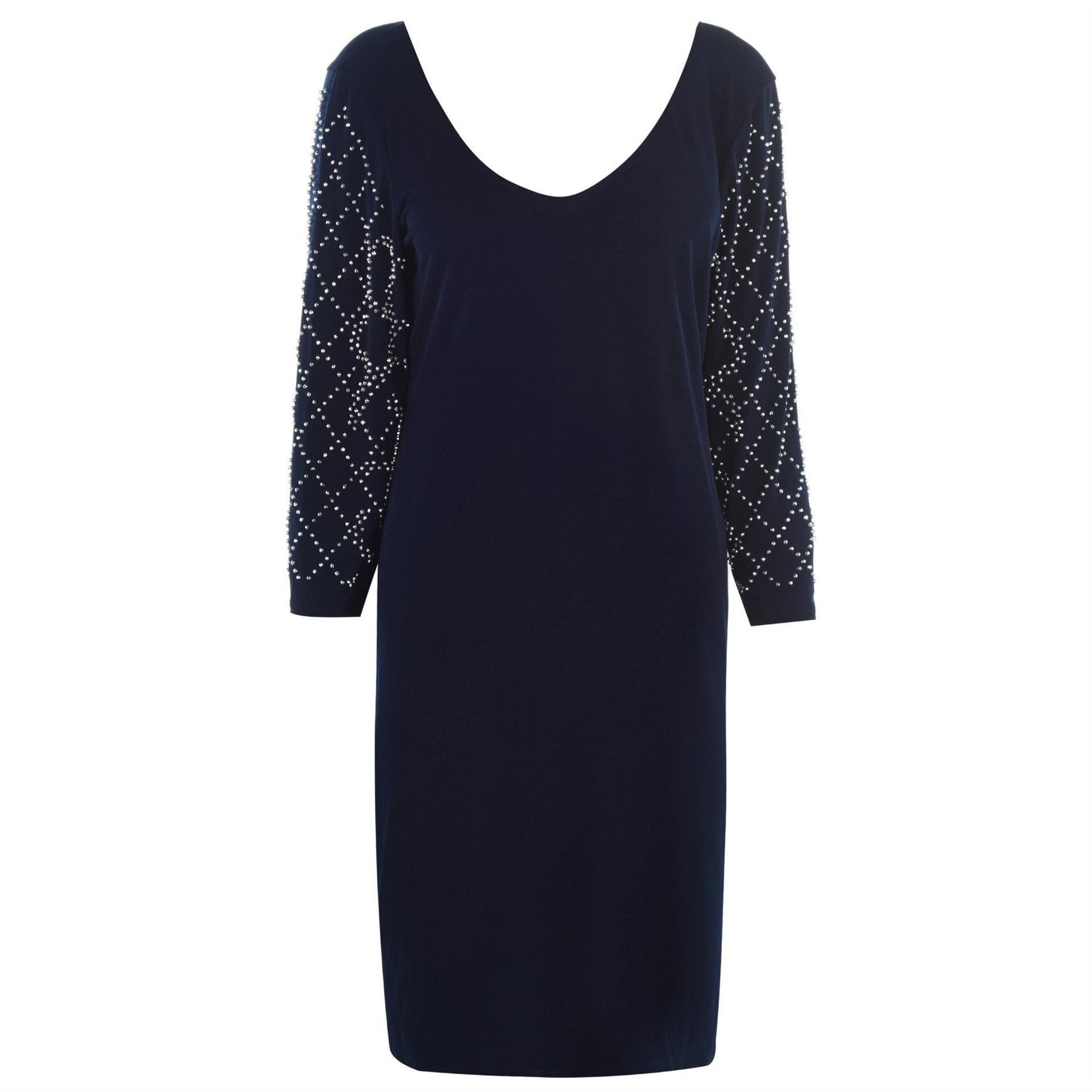 Marina Sleeve V Neck Shift Dress