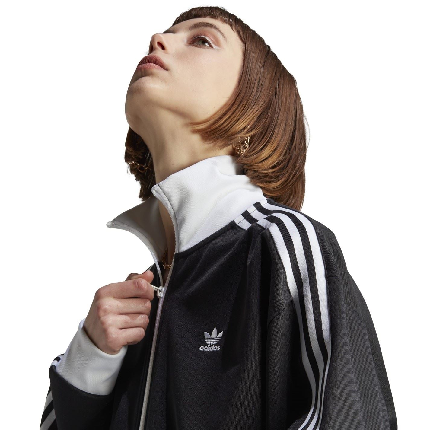 adidas Originals Track High Neck Ribbed Cuff Jacket