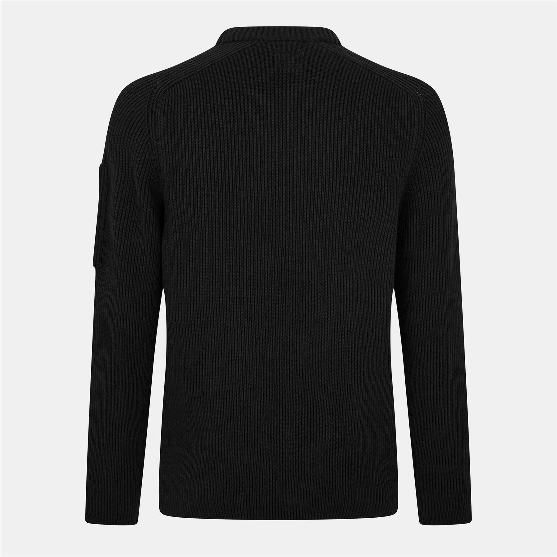 CP Company Rubber Badge Crew Neck Raglan Sleeve Sweater