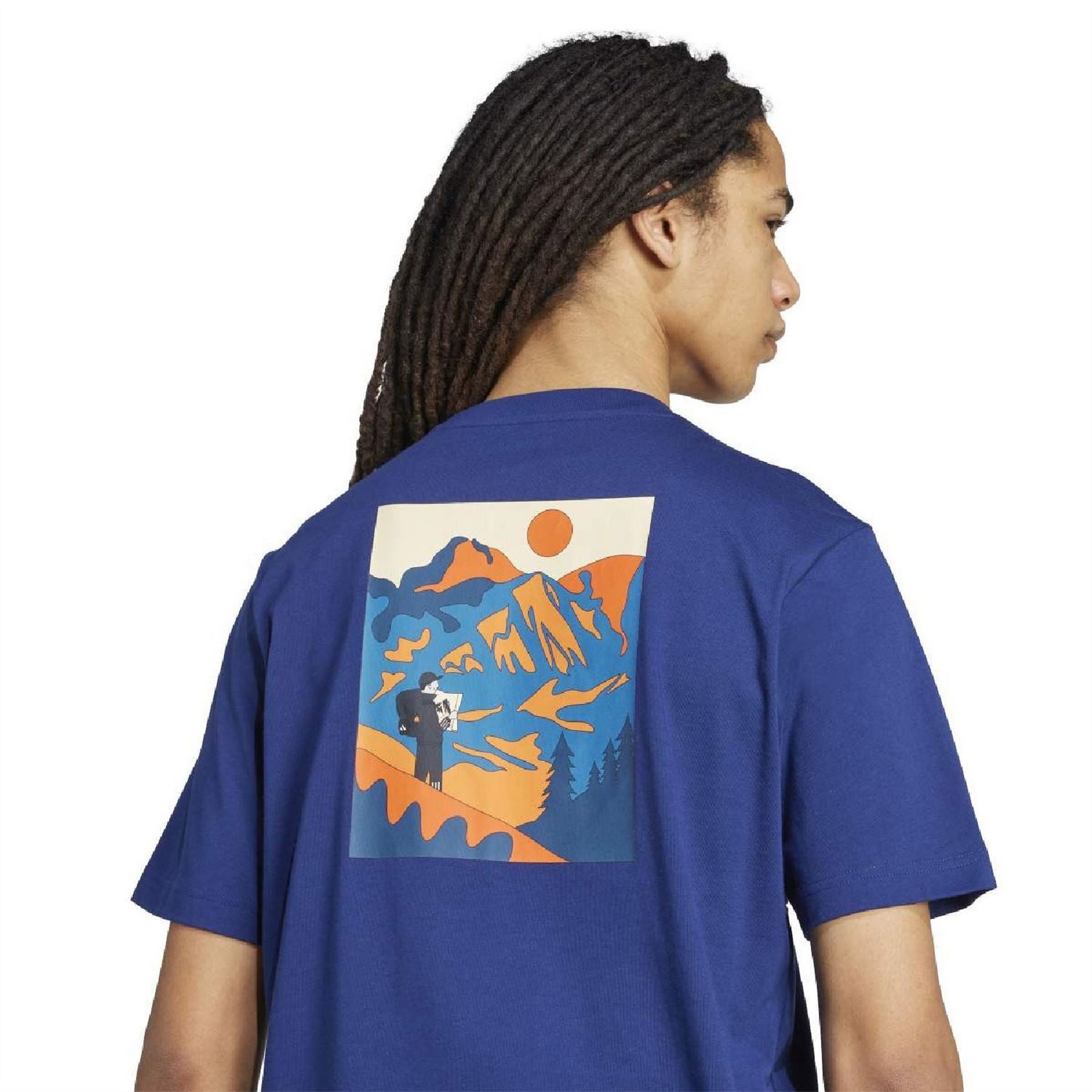 adidas Doodle Hunt Graphic Crew Neck Short Sleeve T-Shirt