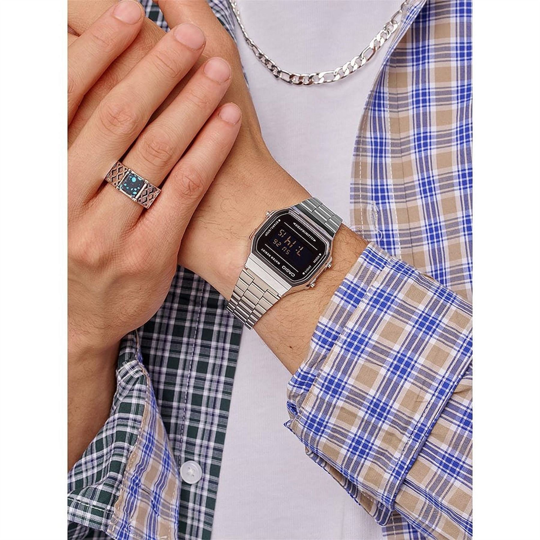 Casio 1ef Vintage Watch   Silver