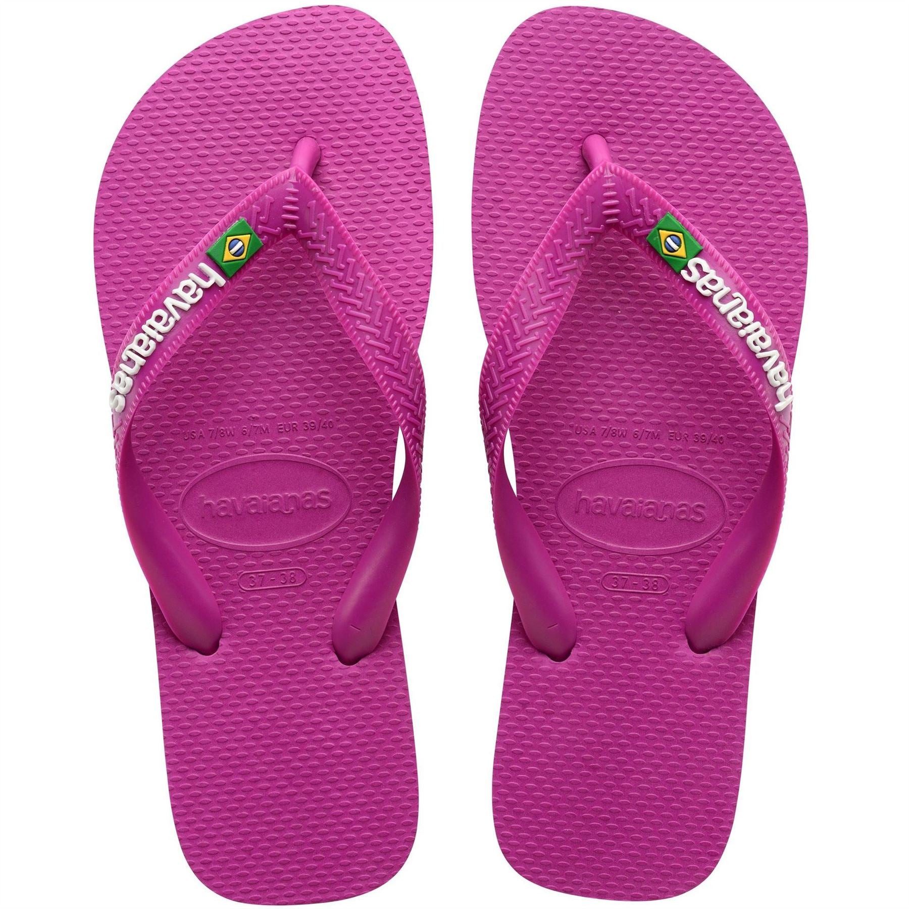 Havaianas Brasil Logo Rose Gum Flip Flops