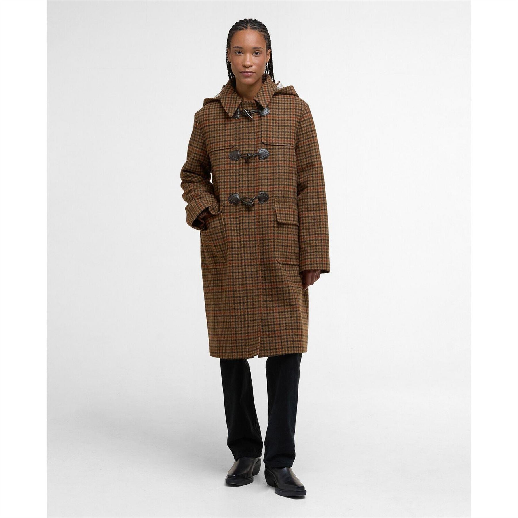 Barbour B.li Melody Check Duffle Coat