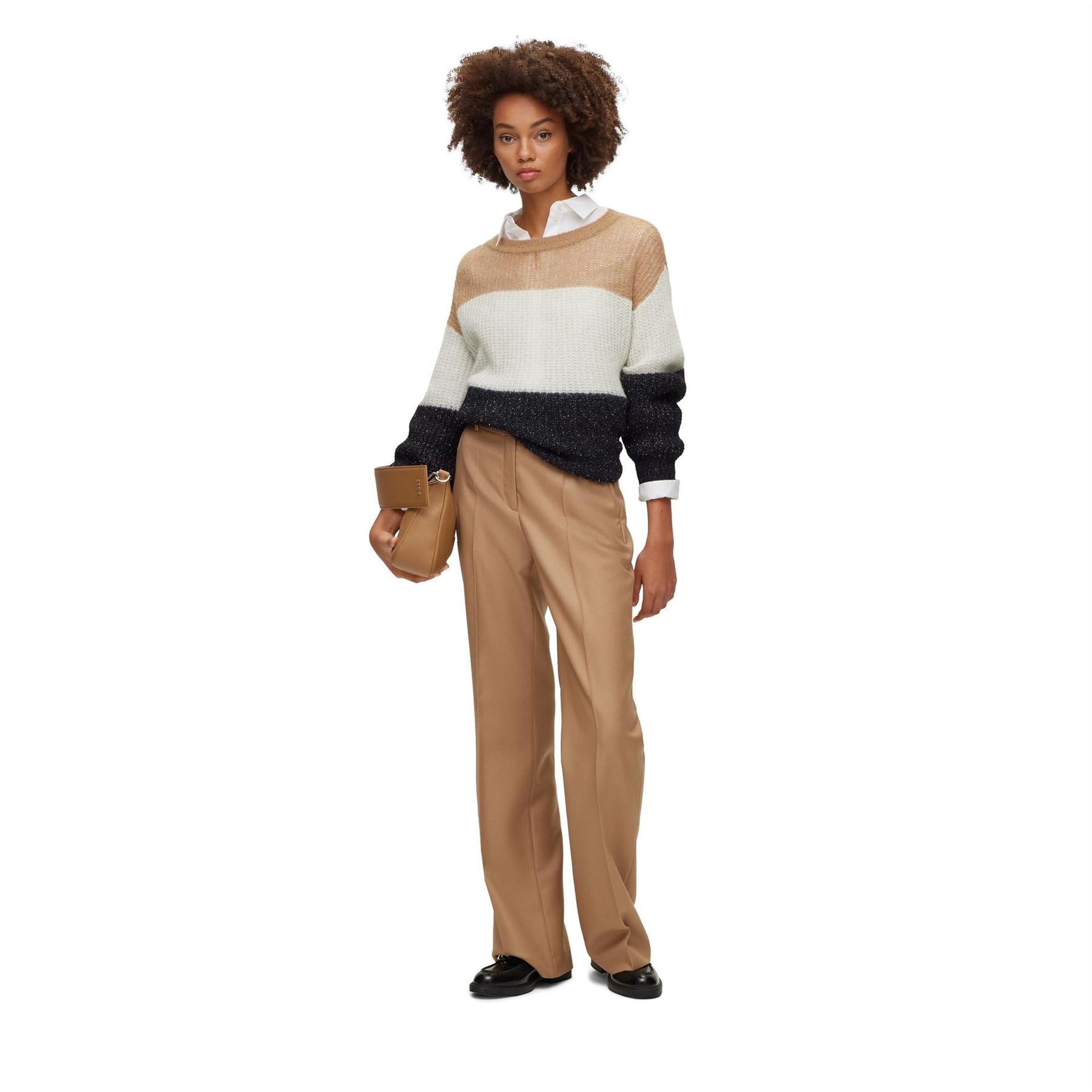 Boss Crew Neck Long Sleeve Relaxed Fit Sweater