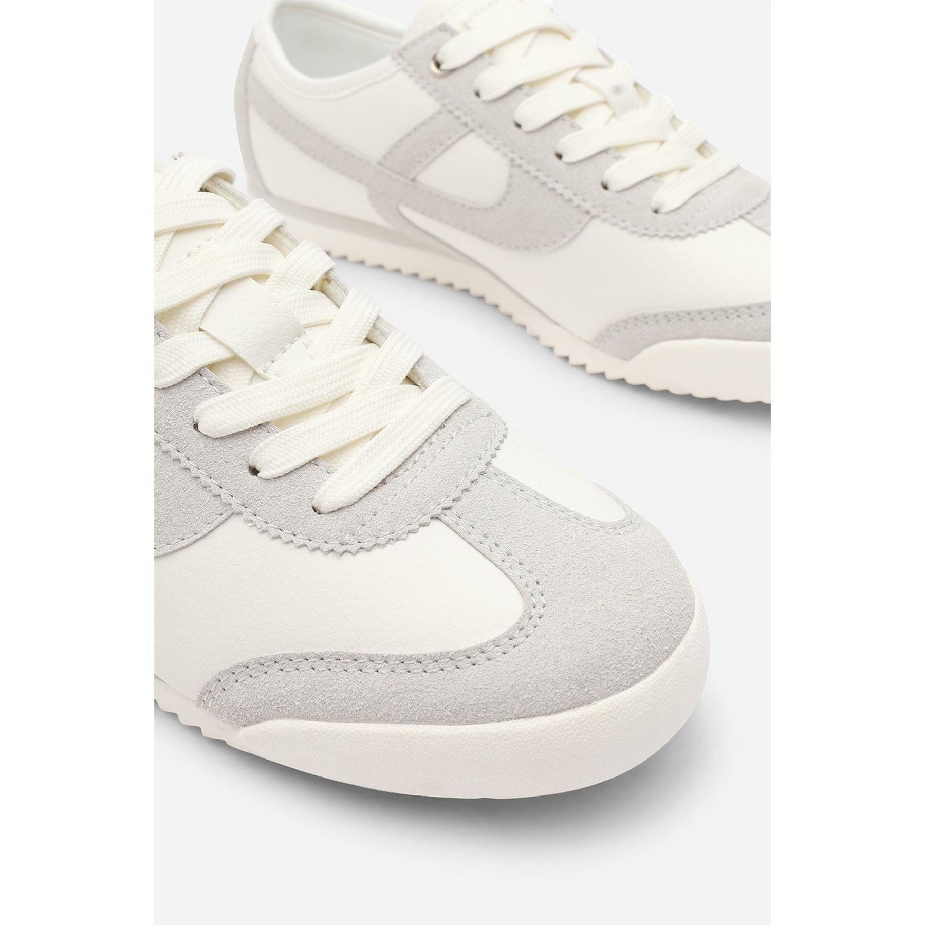 Wheres That From Court Lace Up Trainer With Stripe Detail