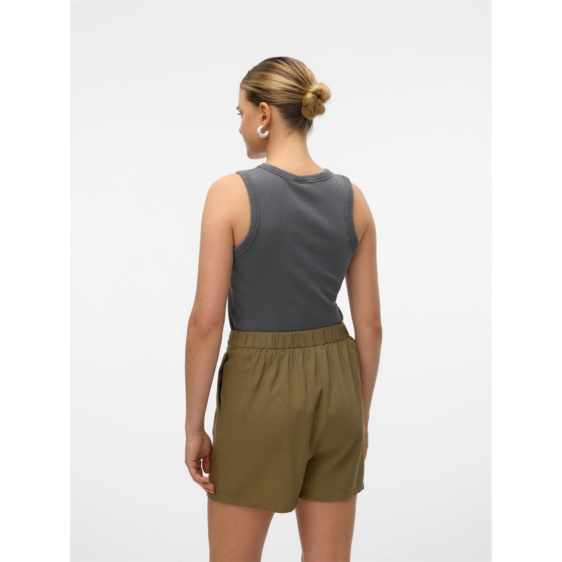 Vero Moda Slim Fit Crew Neck Ribbed Tank