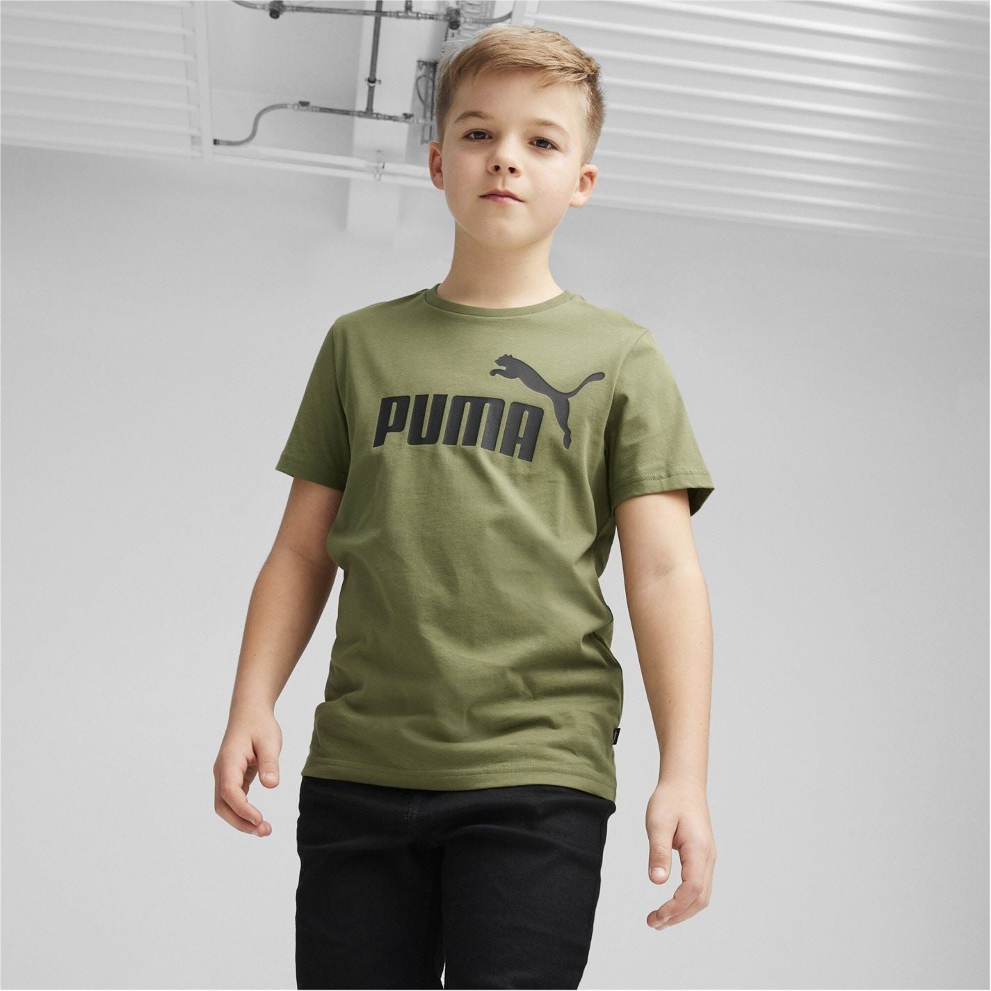 Puma Camo Logo Text Graphic Regular Fit T-Shirt