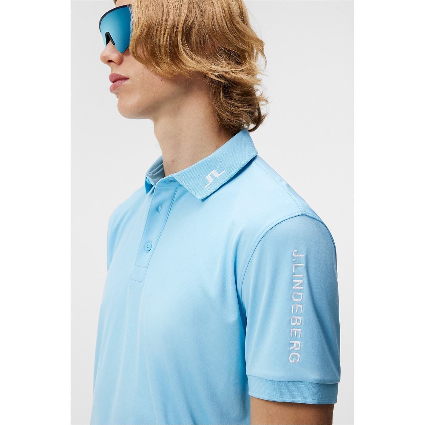 J Lindeberg Golf Junior Tour Tech Short Sleeve Performance Polo Shirt