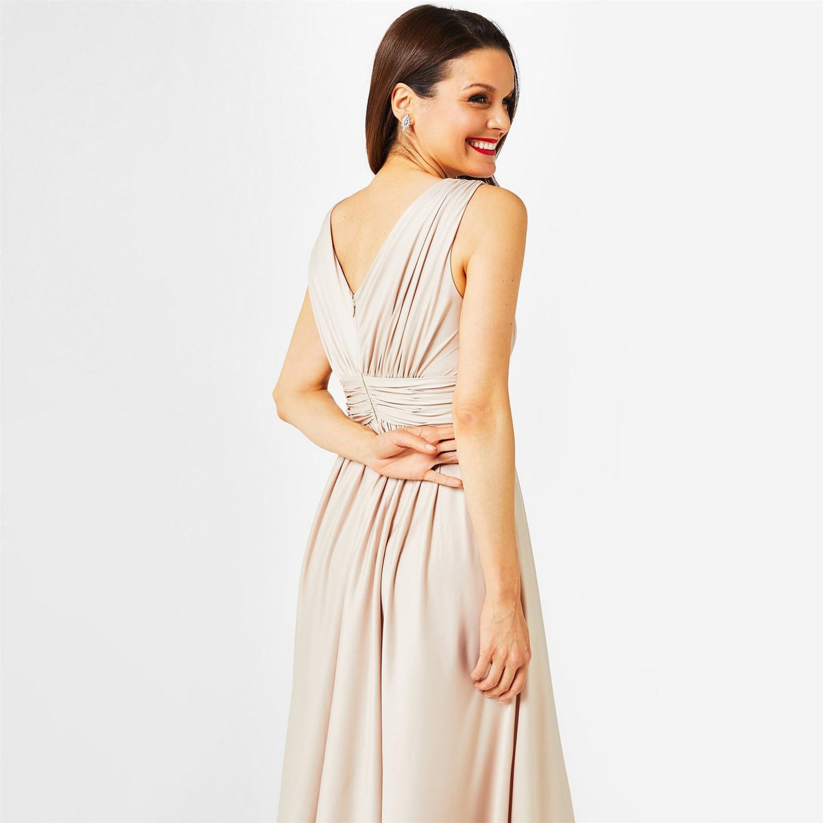 Biba Bridesmaid Dip Hem Maxi Dress