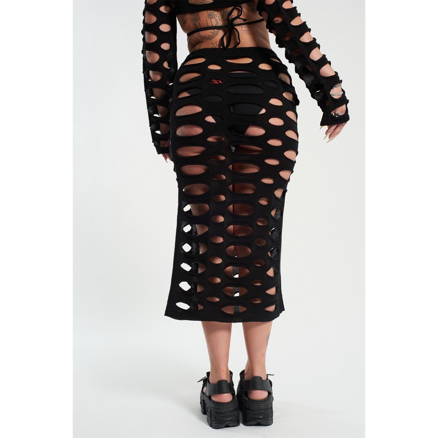 The Ragged Priest Peep Knitted Skirt