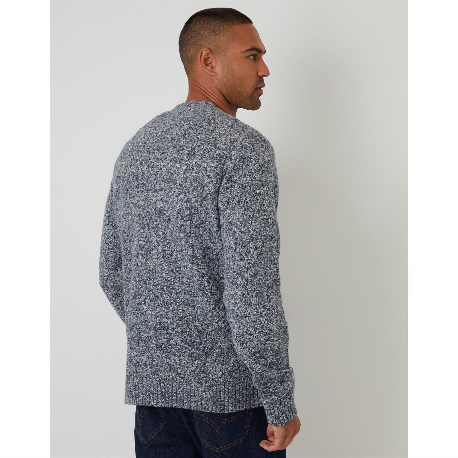 Threadbare Hadfield V-Neck Long Sleeve Button Sweater