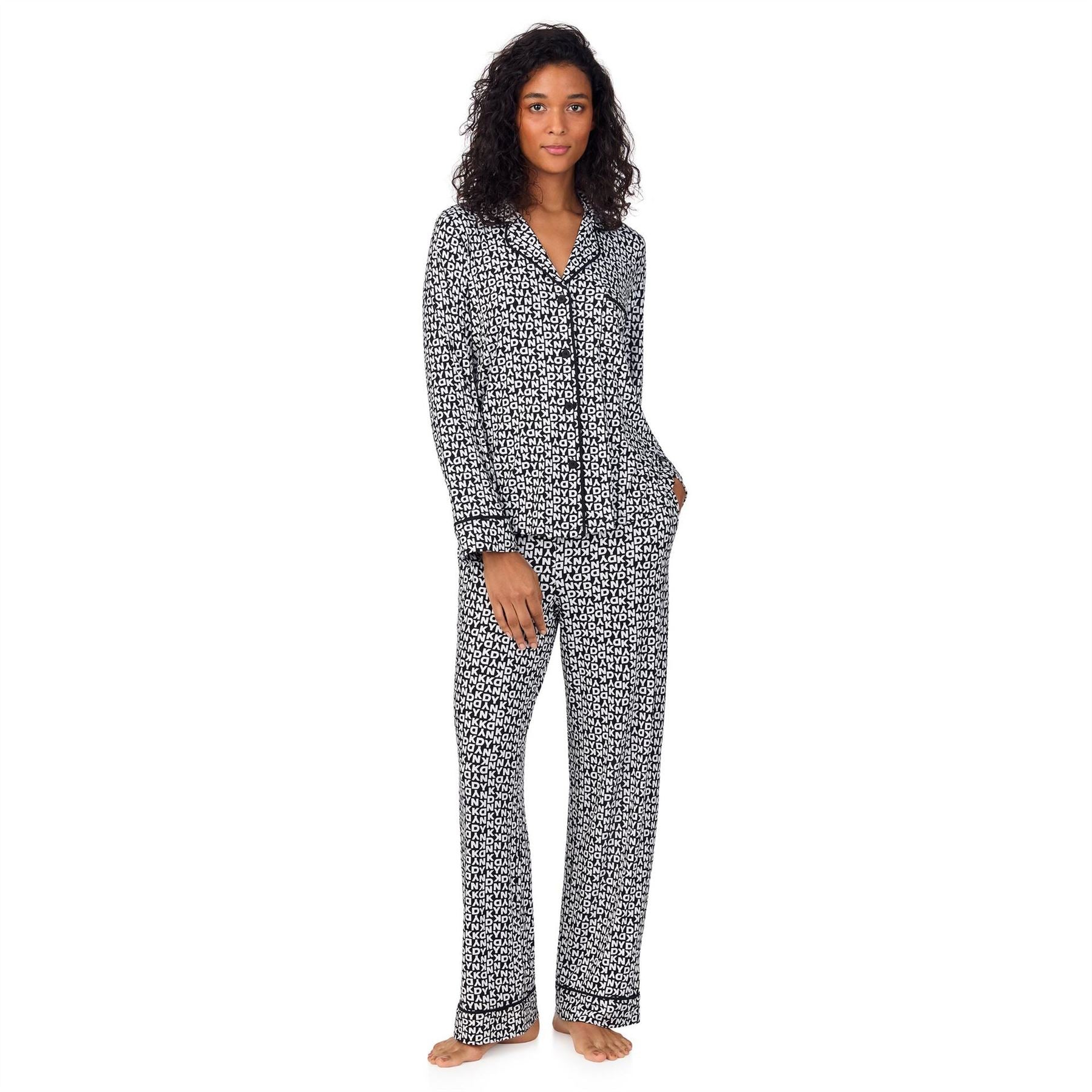 DKNY Print Long Sleeve Pyjama Set