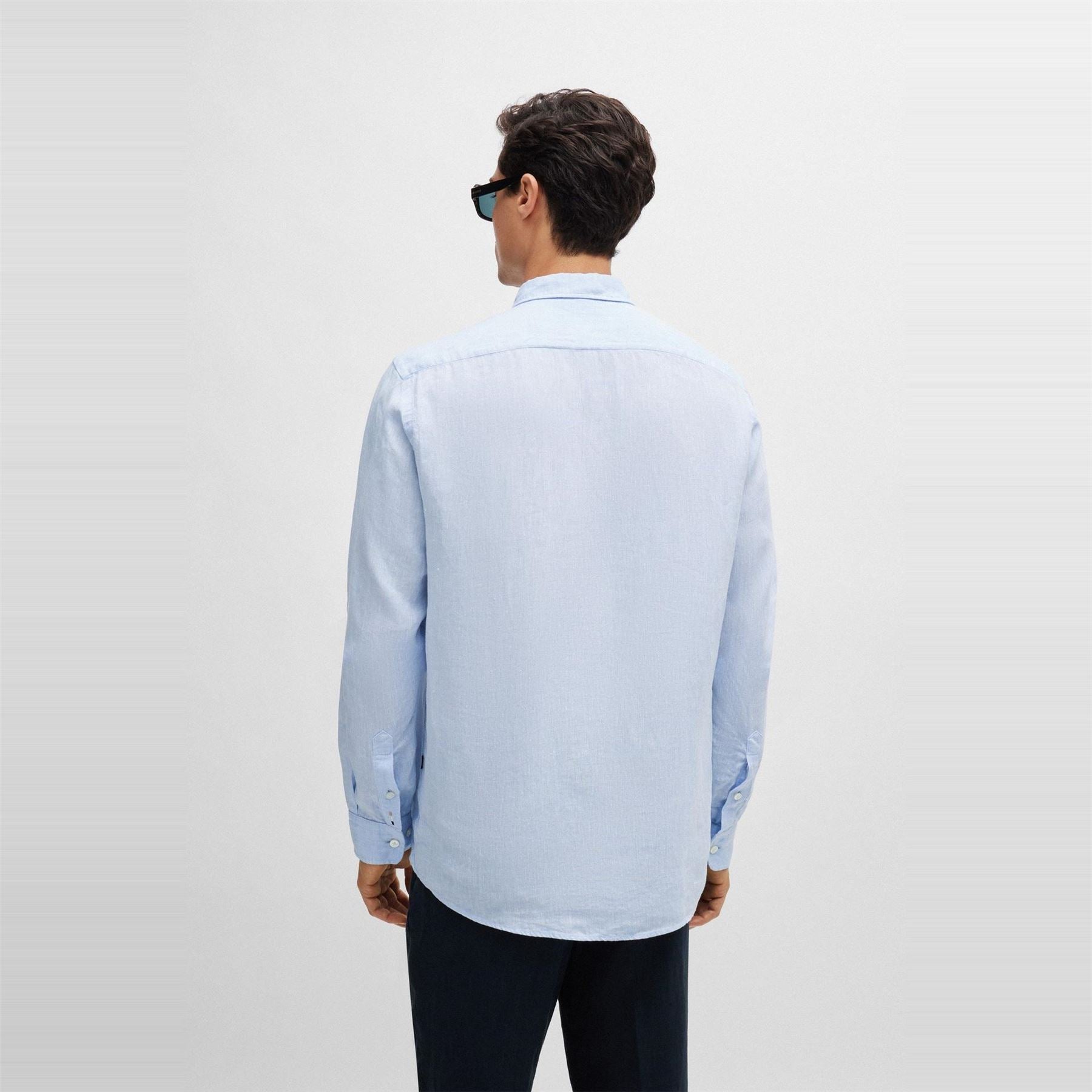 Boss Liam Collared Neck Button Down Long Sleeve Shirt