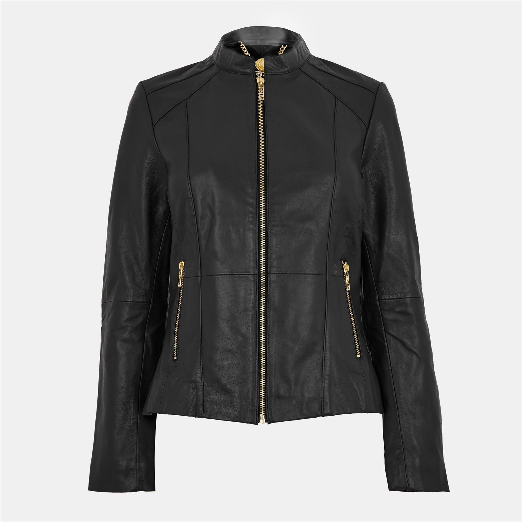 Biba Neru Collar Leather Jacket