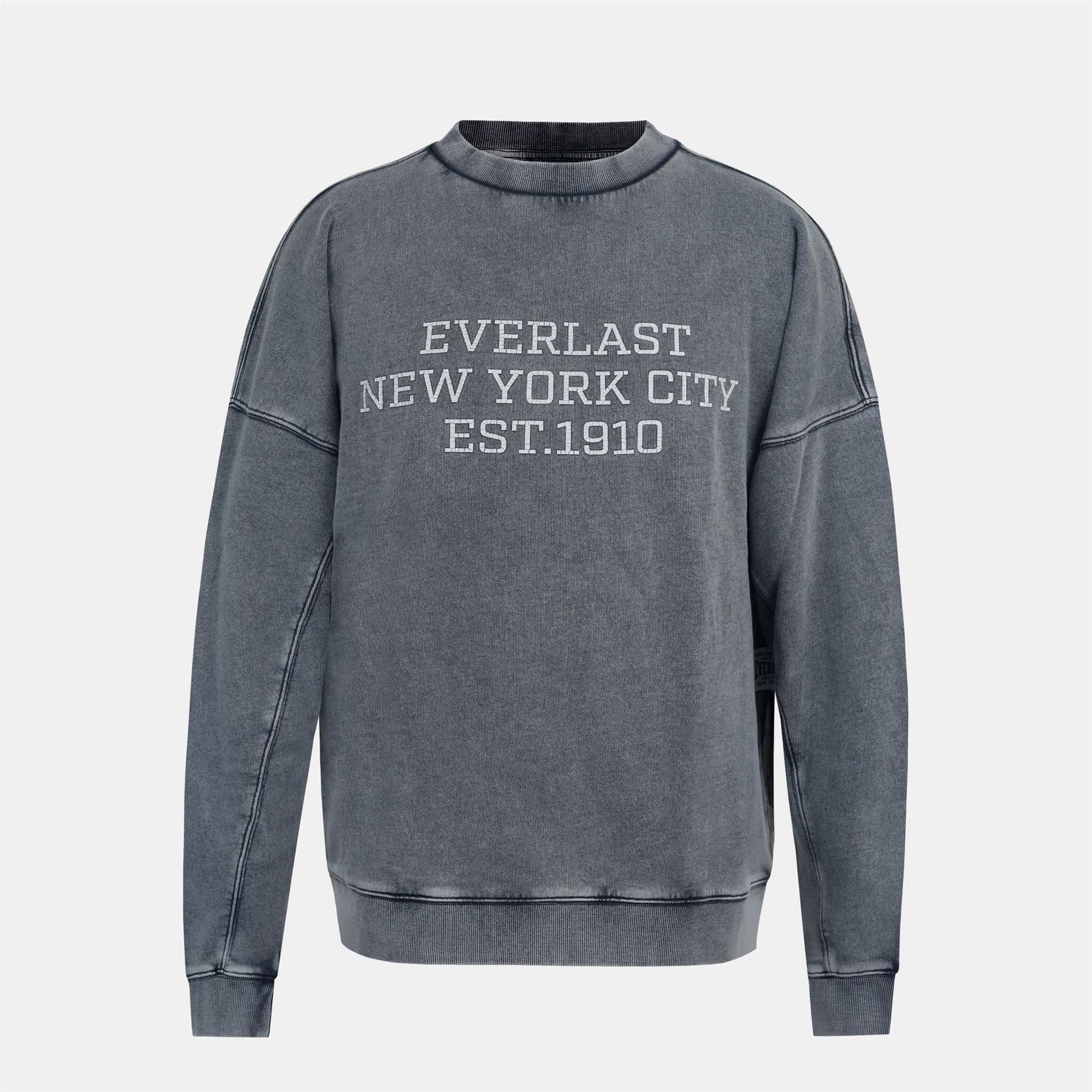 Everlast NYC Lettered Crew Neck Long Sleeve Sweatshirt