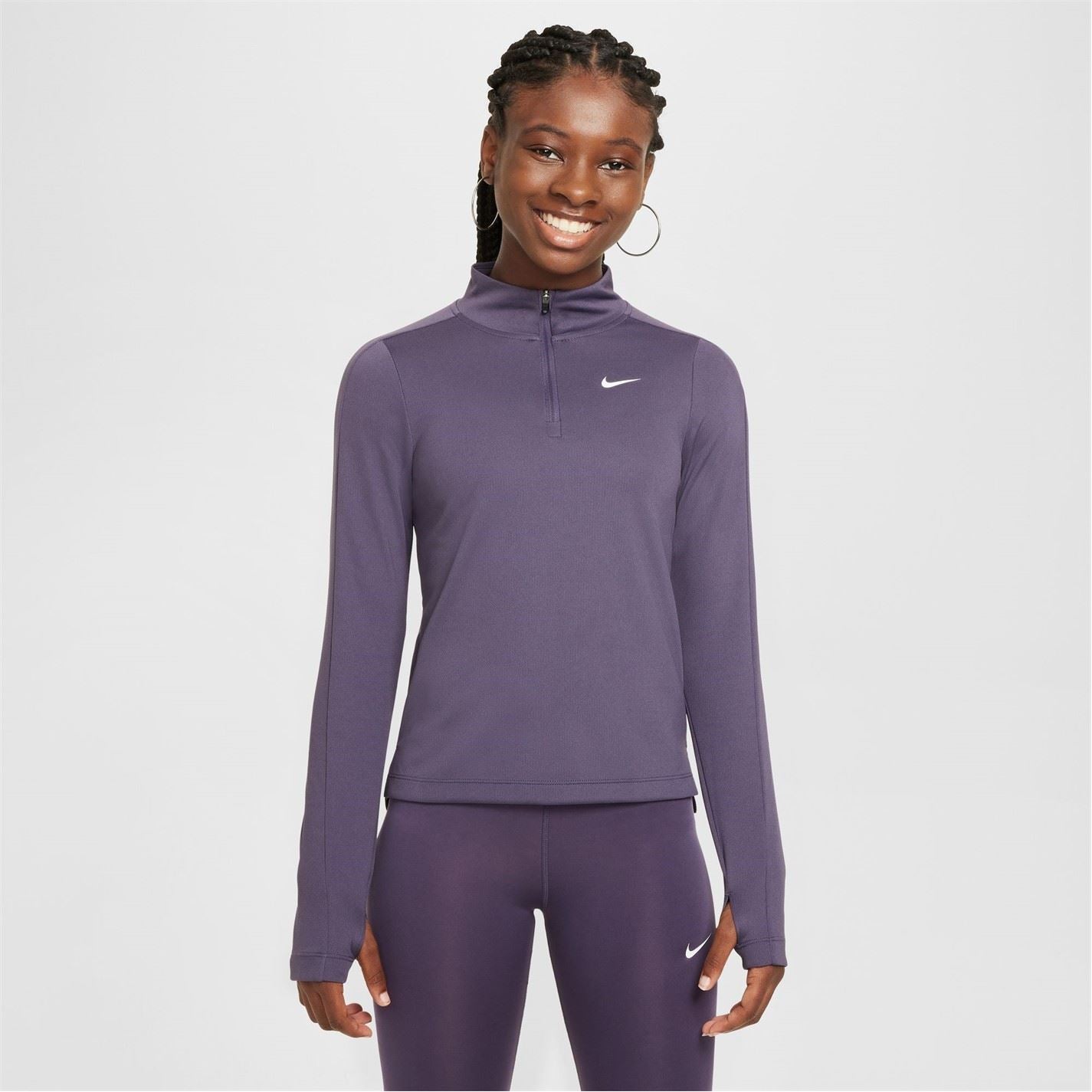Nike Older Girls Dri Fit Long Sleeve Half Zip