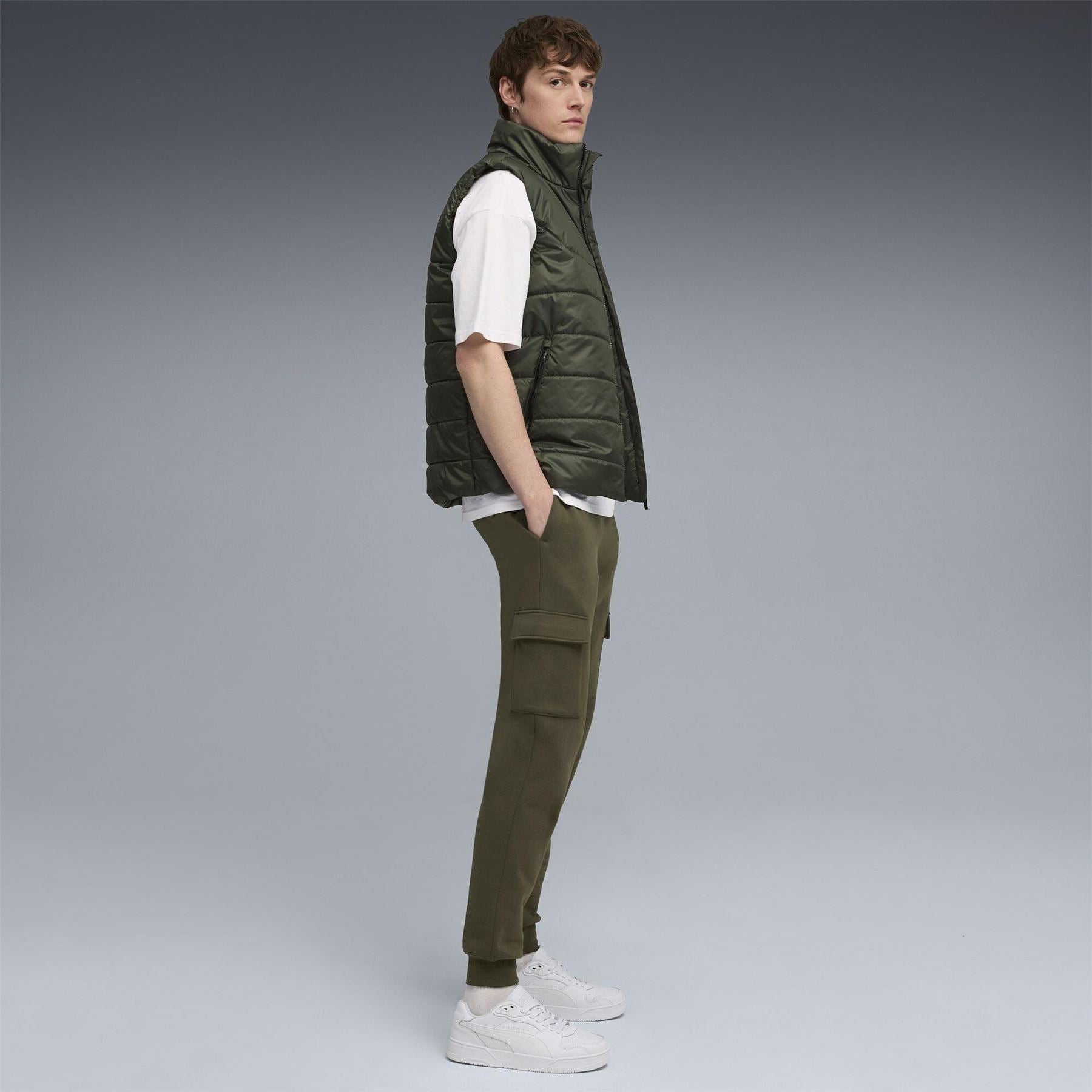 Puma Logo Fleece Cargo Pants