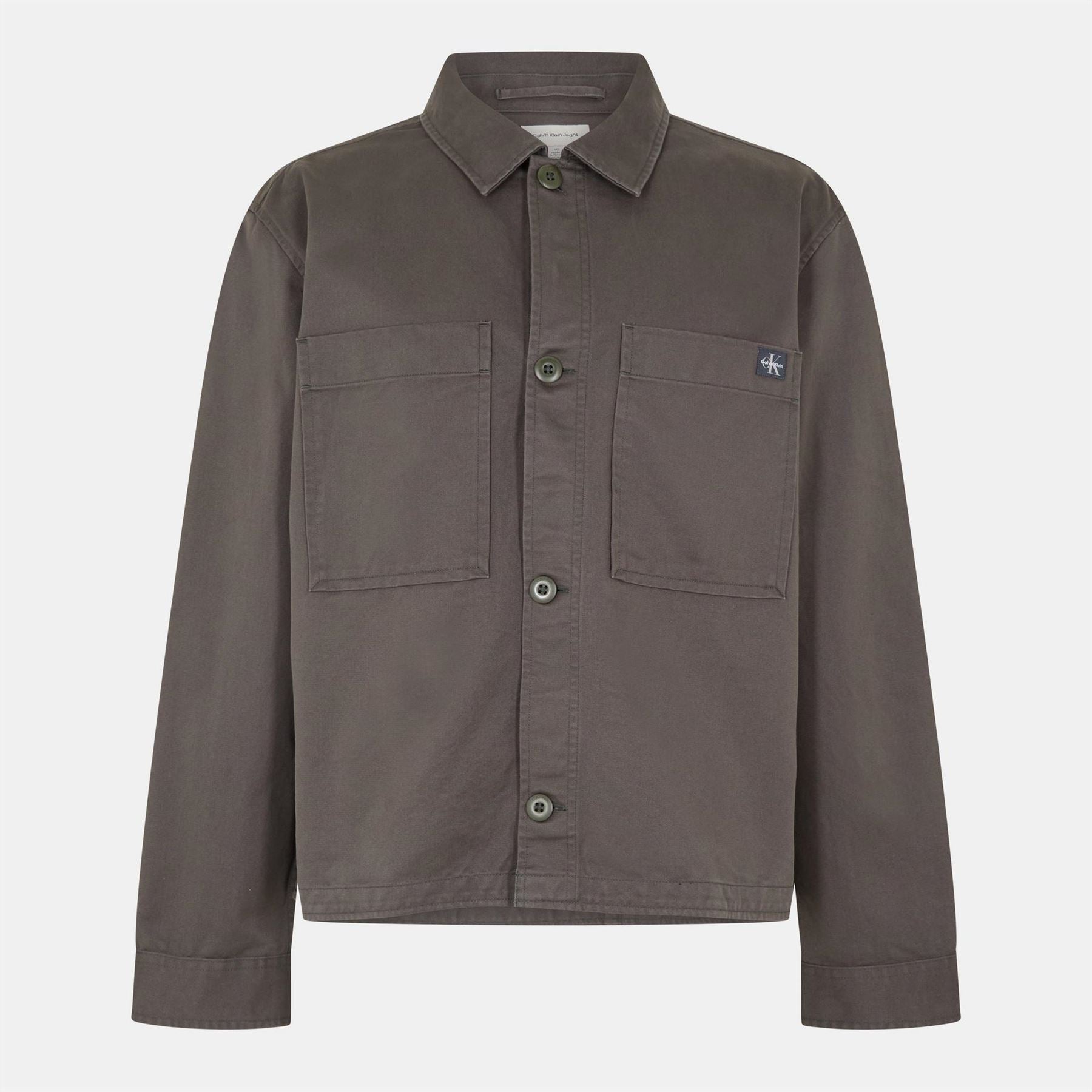 Calvin Klein Jeans Solid Patterned Shirt Collared Overshirt