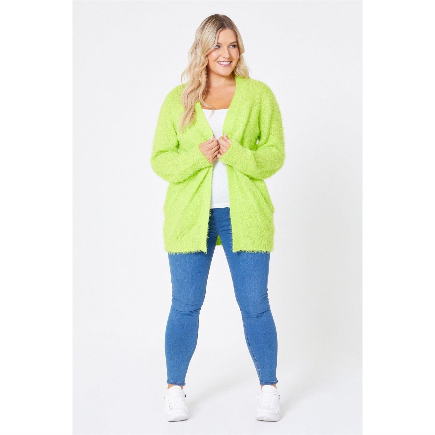 Be You Fluffy V Neck Long Sleeve Sweater