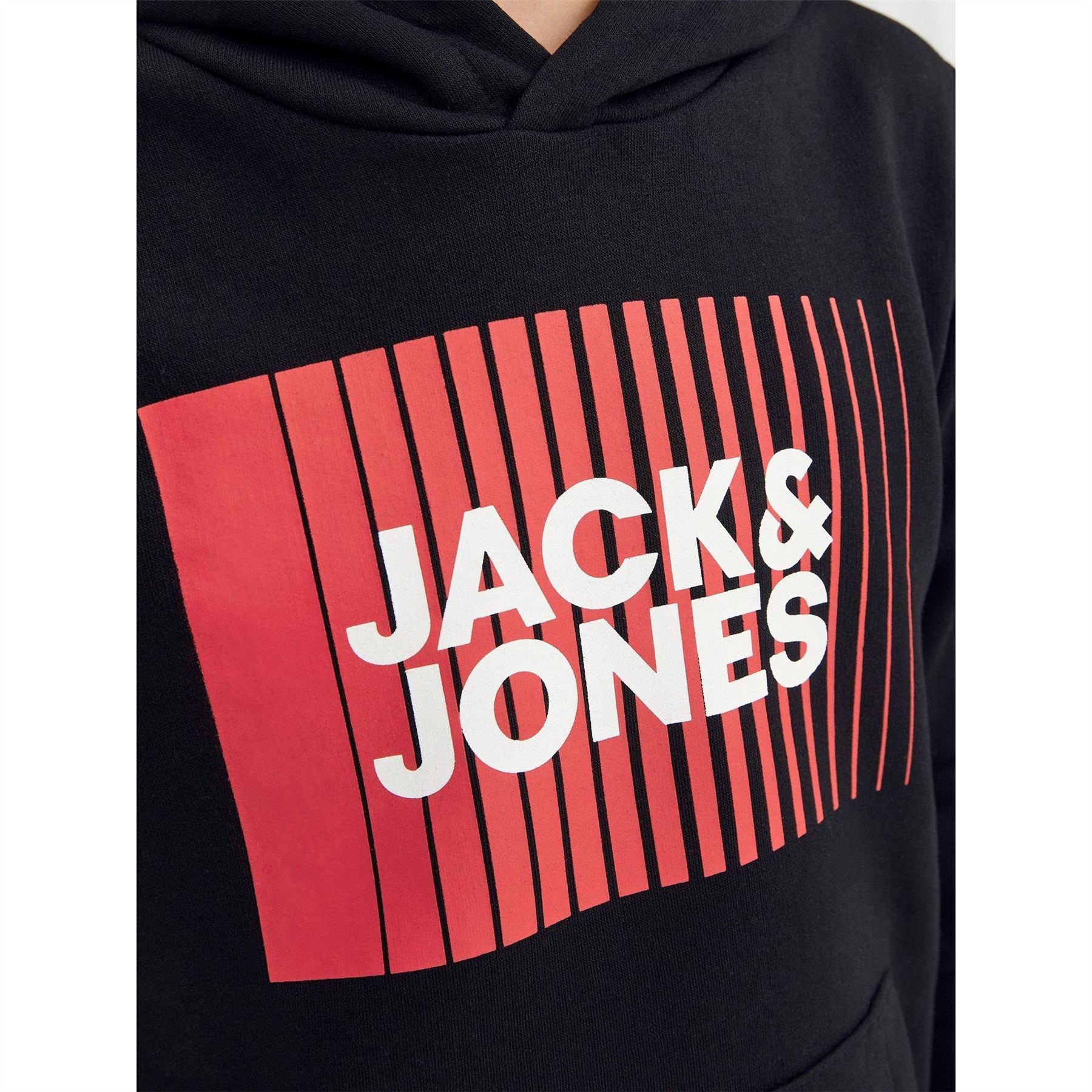 Jack and Jones Play Logo Print Hooded Sweatshirt