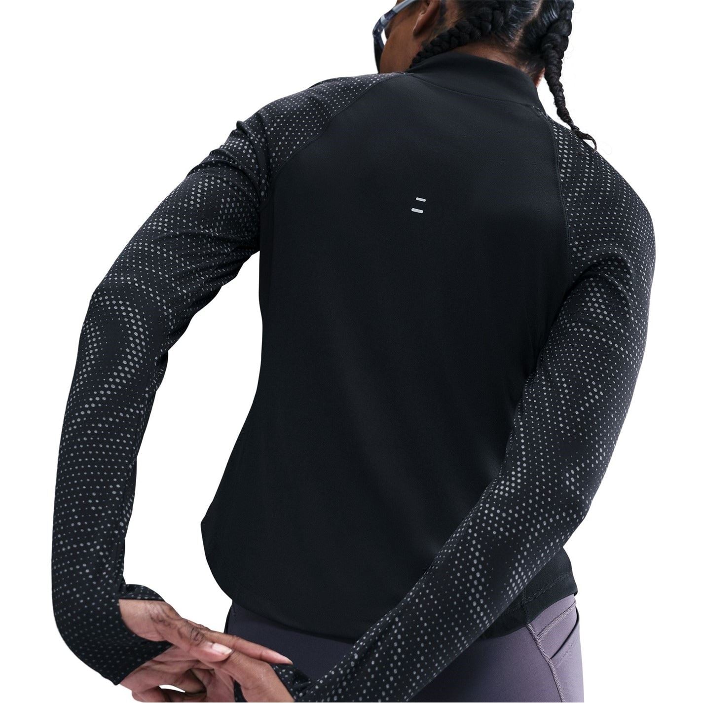 Nike Zip Neck Raglan Long Sleeve Athletic Top