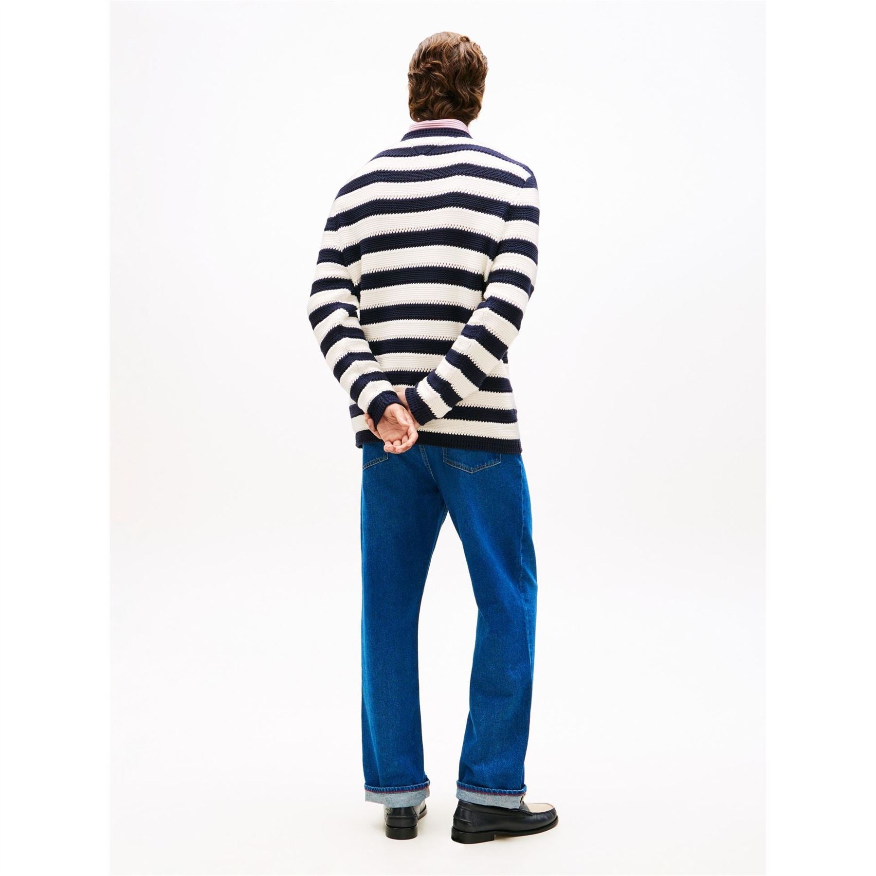 Tommy Hilfiger Crochet Stripe Relaxed Jumper