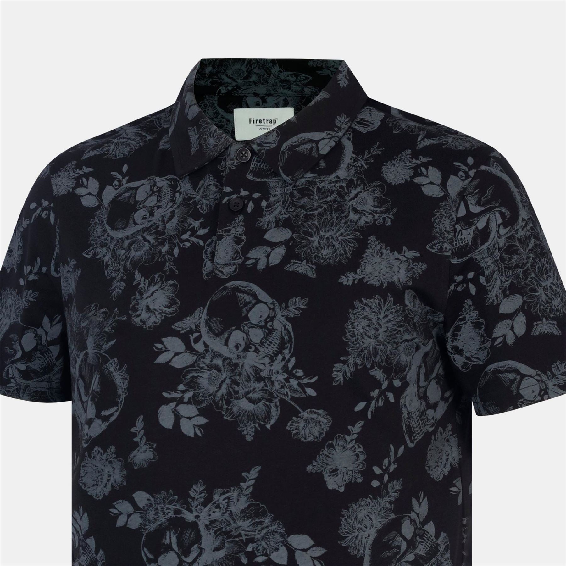 Firetrap Mens All Over Print Polo Top