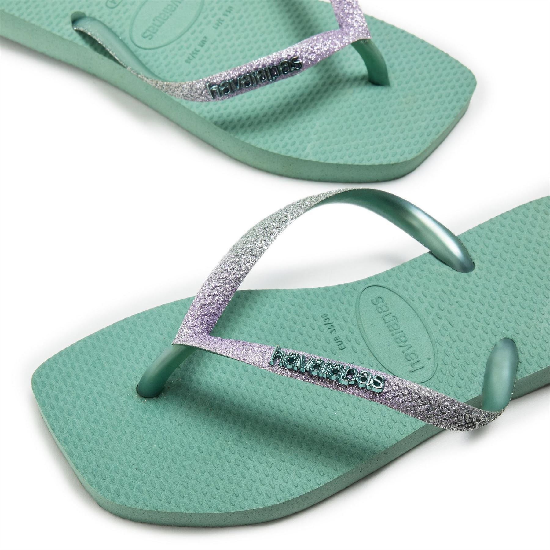 Havaianas Kids Square Glitter Flip Flops