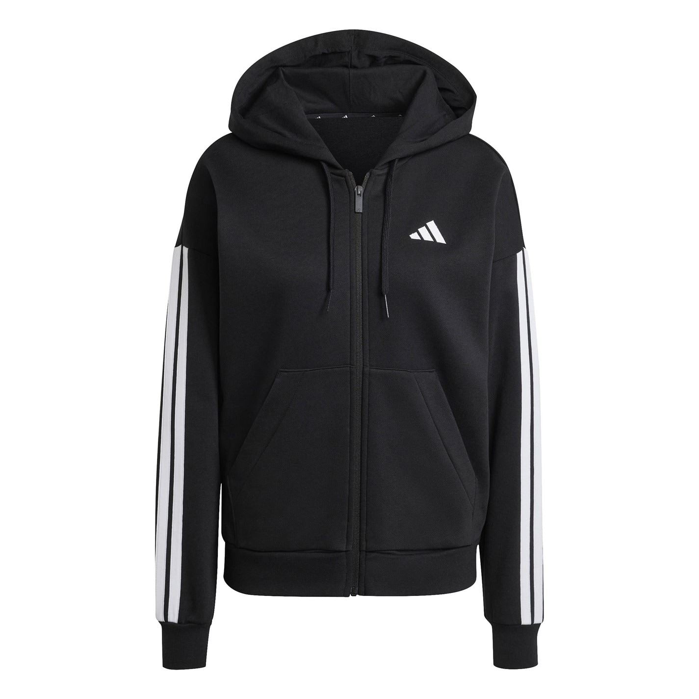 adidas Womens Essentials 3 Stripe Zip Track Hoodie