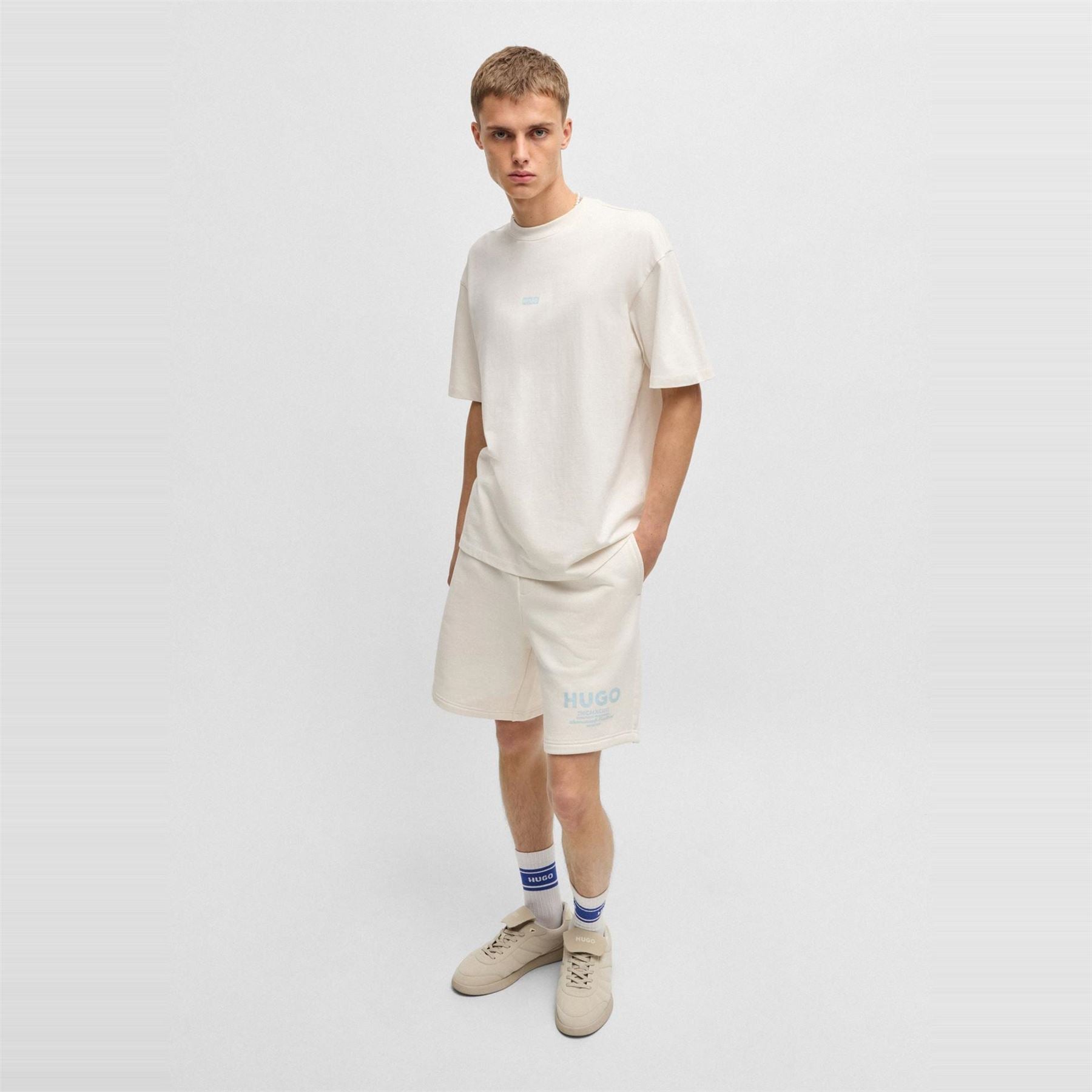 Hugo HUGO Printed Logo Back T Shirt with MCMXCIII text   Regular Fit