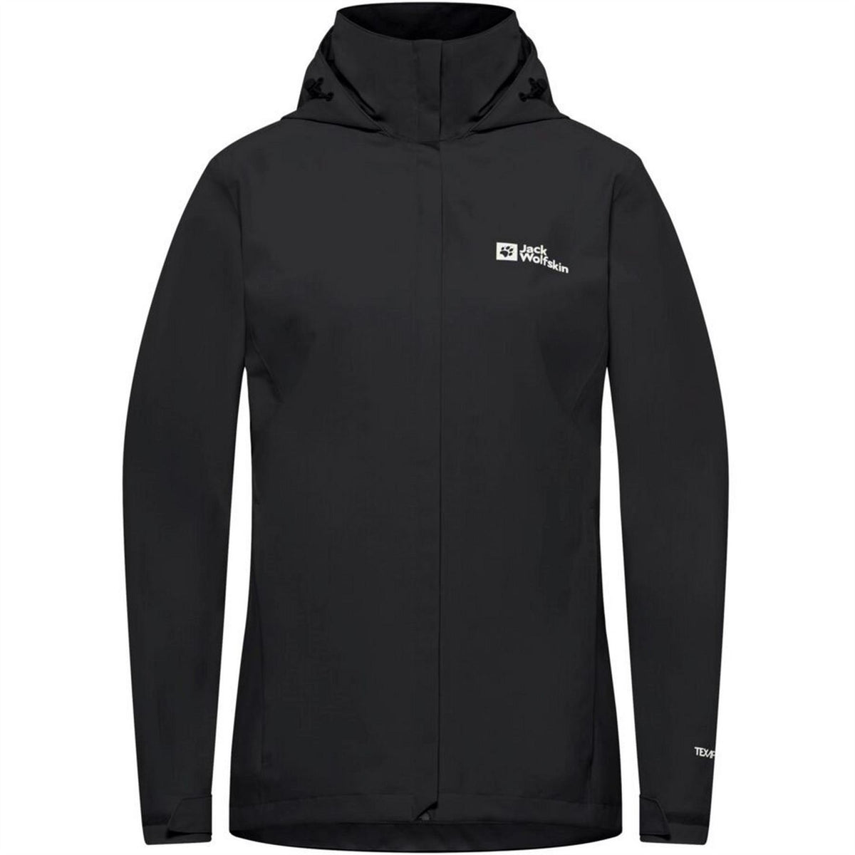 Jack Wolfskin Trailtime Hooded Solid Patterned Rain Jacket