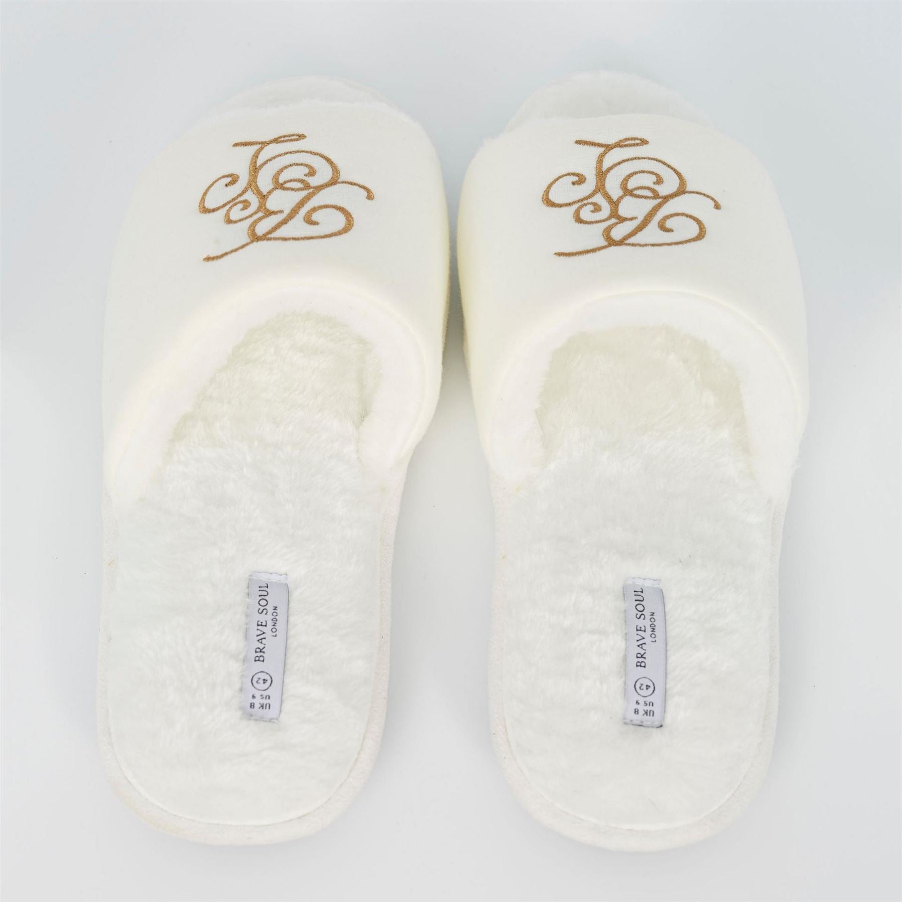 Brave Soul Mens Open Toe Emboridered Logo Slipper