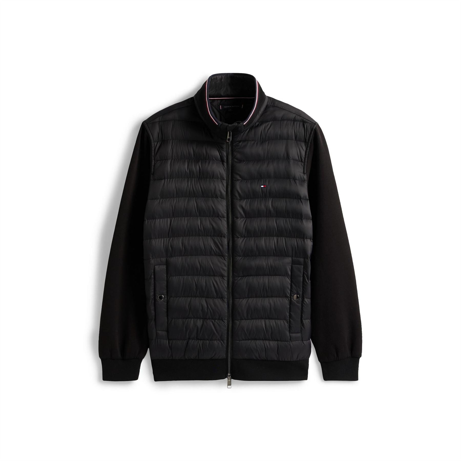 Tommy Hilfiger Solid Patterned Hybrid Jacket with Ribbed Cuff