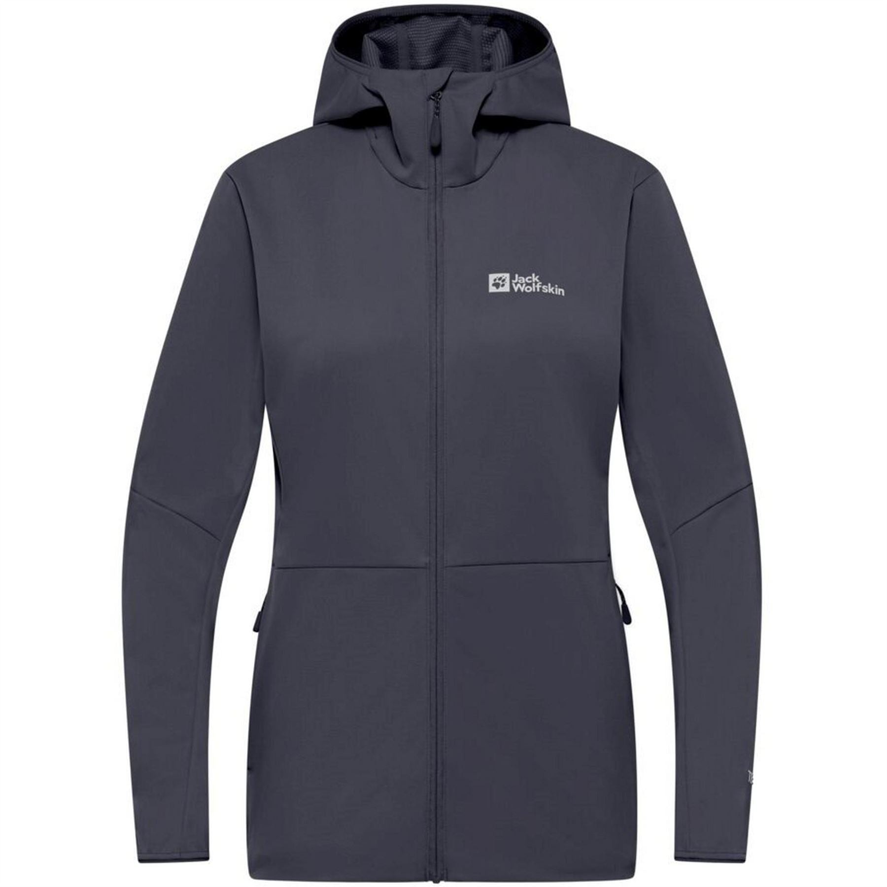 Jack Wolfskin Feldberg Solid Patterned Hooded Softshell Jacket with Zipped Pocket