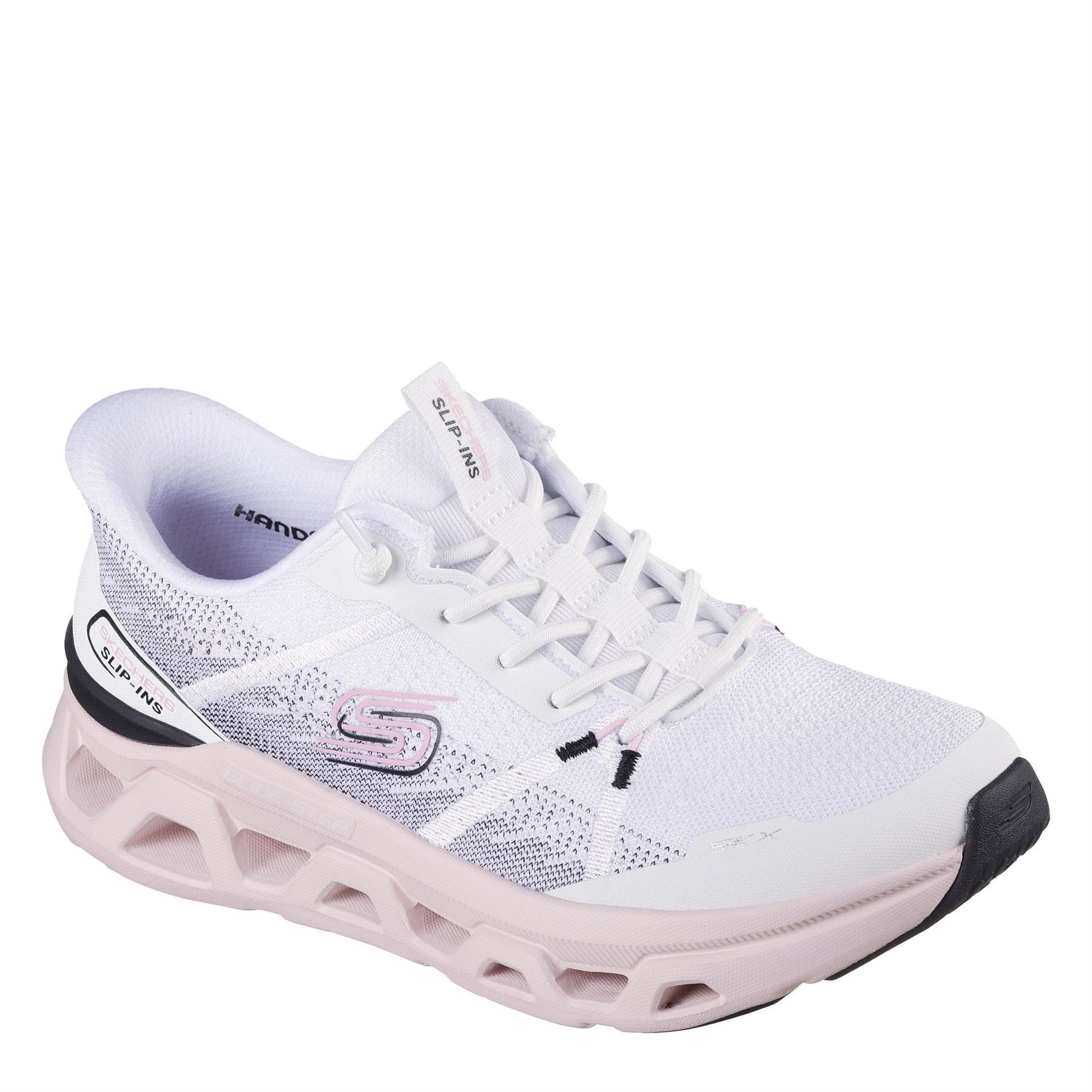 Skechers Womens Mesh Knotted Bungee Slip On Trainers