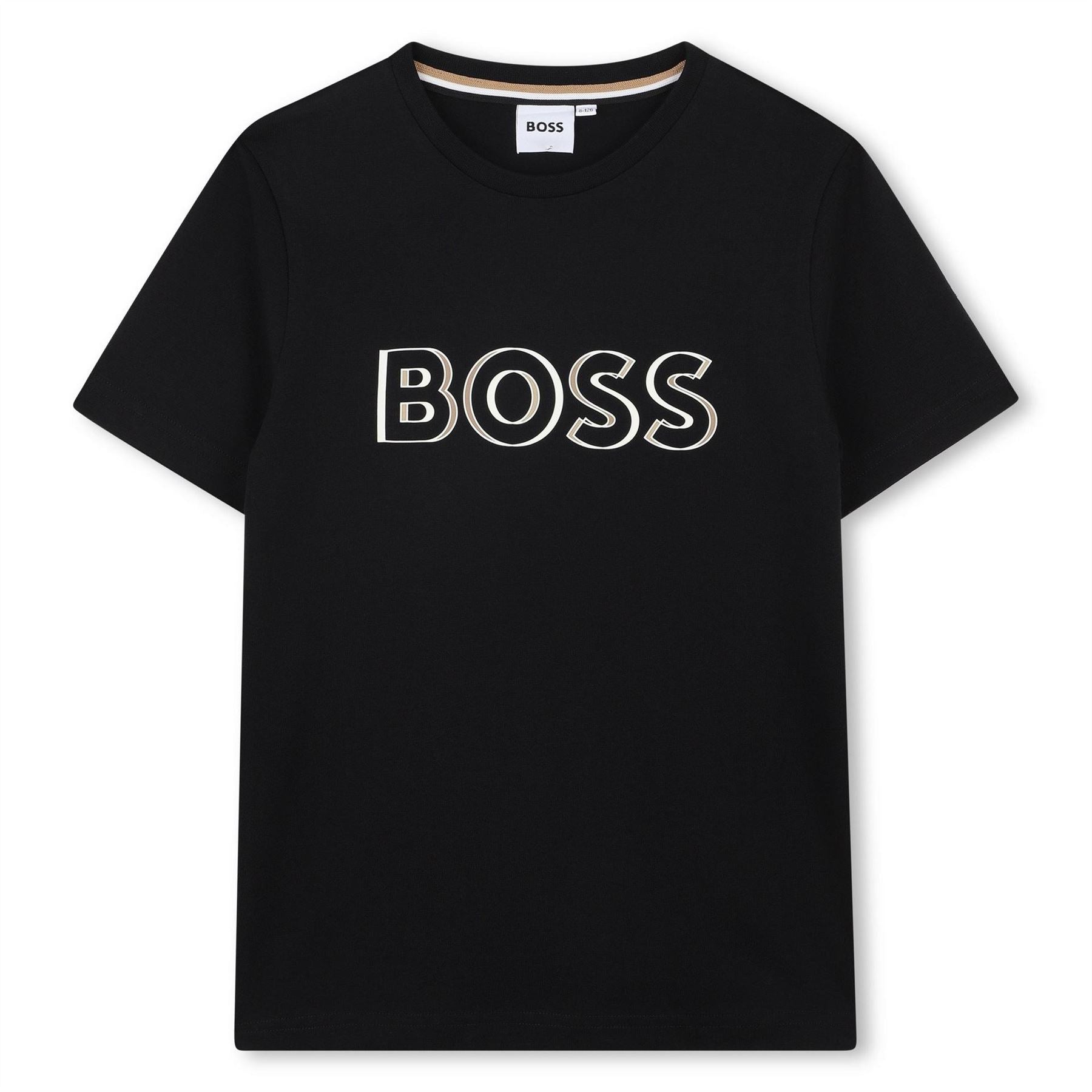 Boss Logo Print Regular Fit Crew Neck T-Shirt